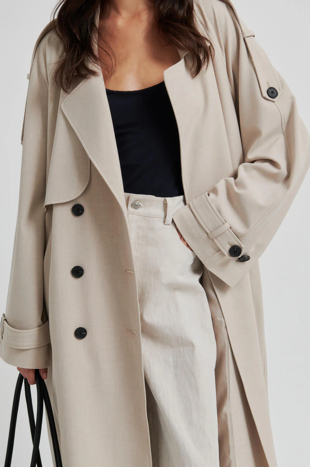 Zoie trenchcoat - Light Beige Melange - Image 9