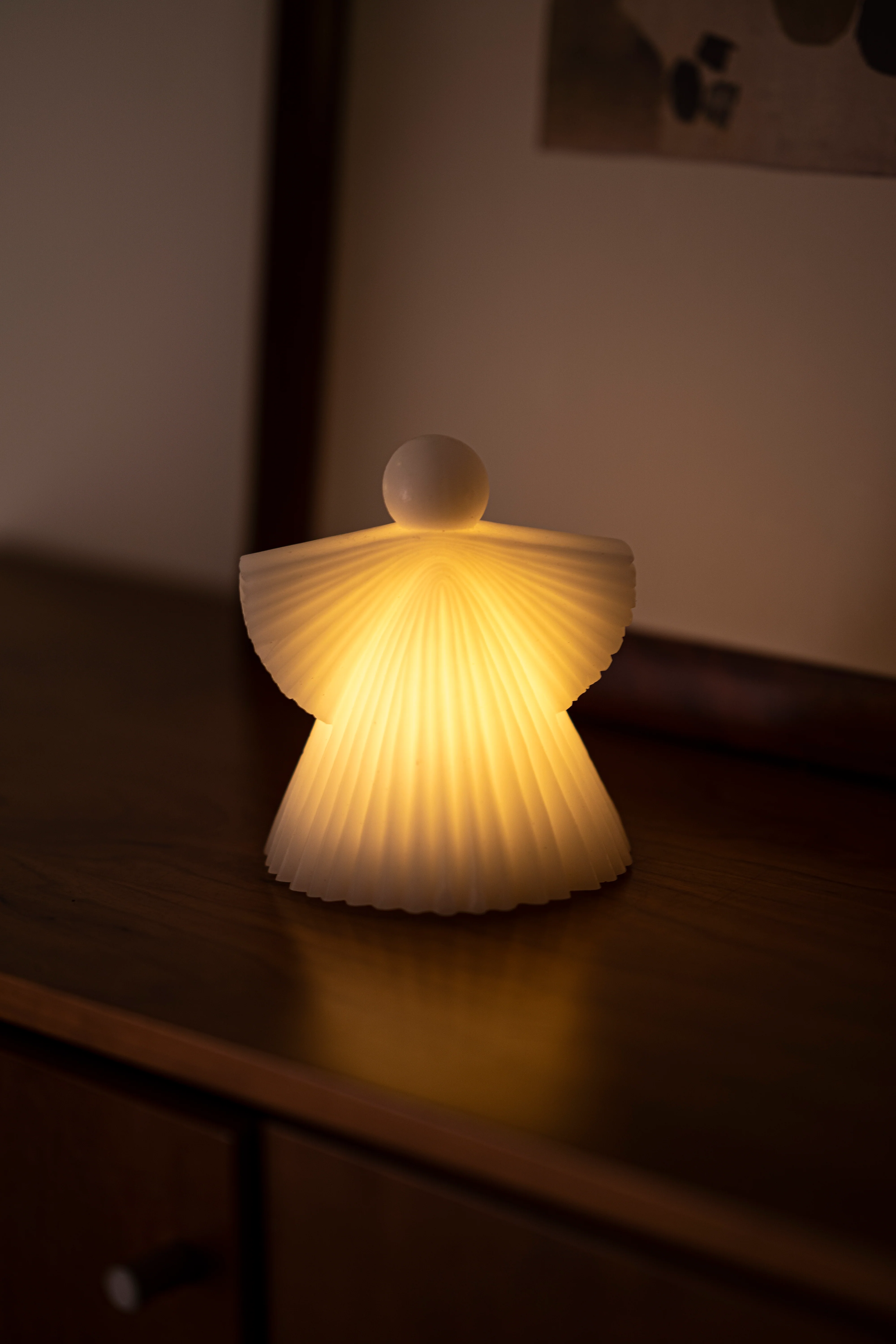 Asta engel , hvid - H12,5 cm. - Image 2