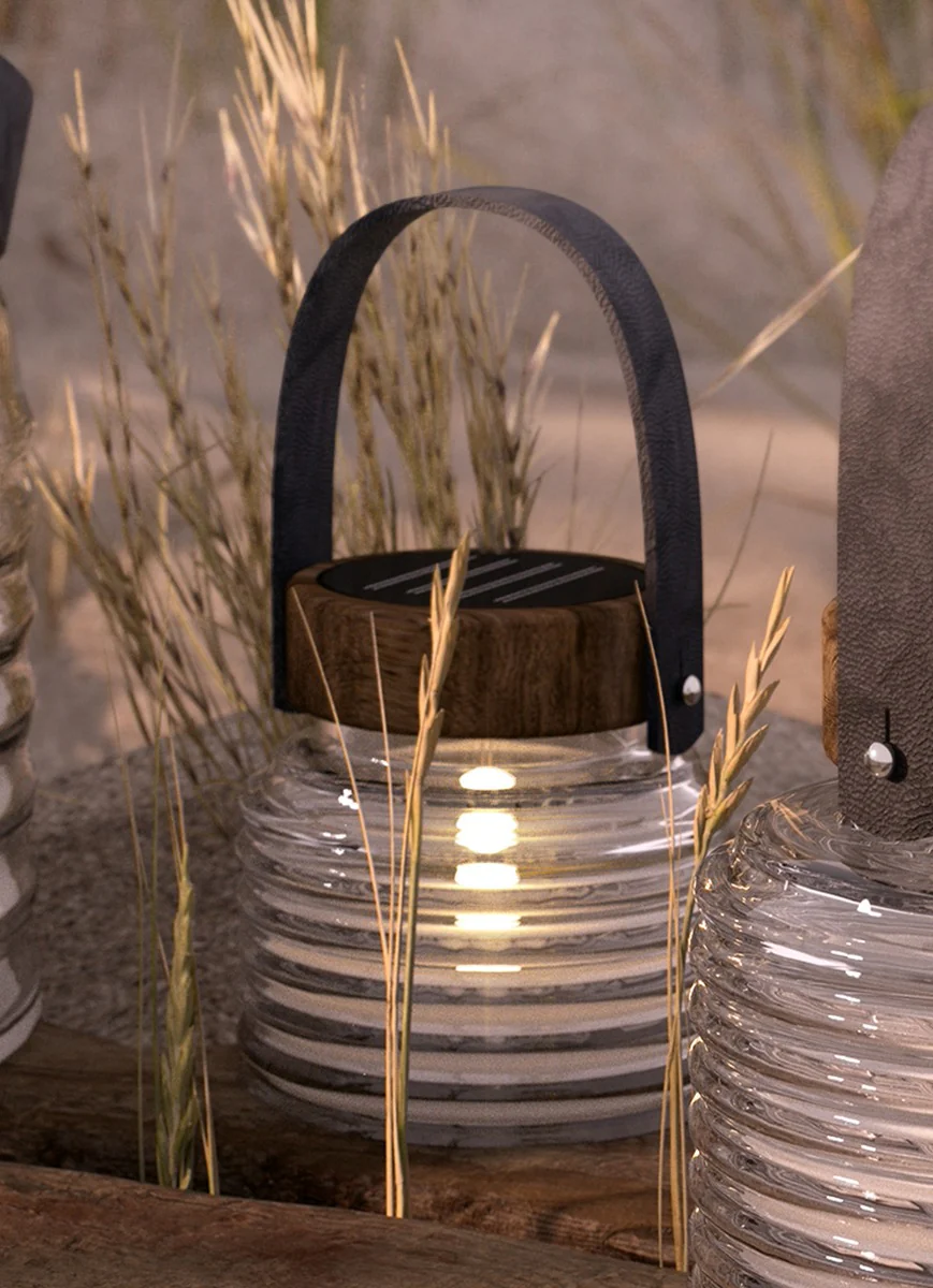 Aston Solar krukke, sort/brun - Ø14 cm. - Image 2