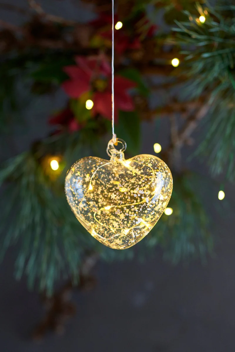 Romantic LED hjerte, romantic/clear - Ø:10 cm. - Image 3