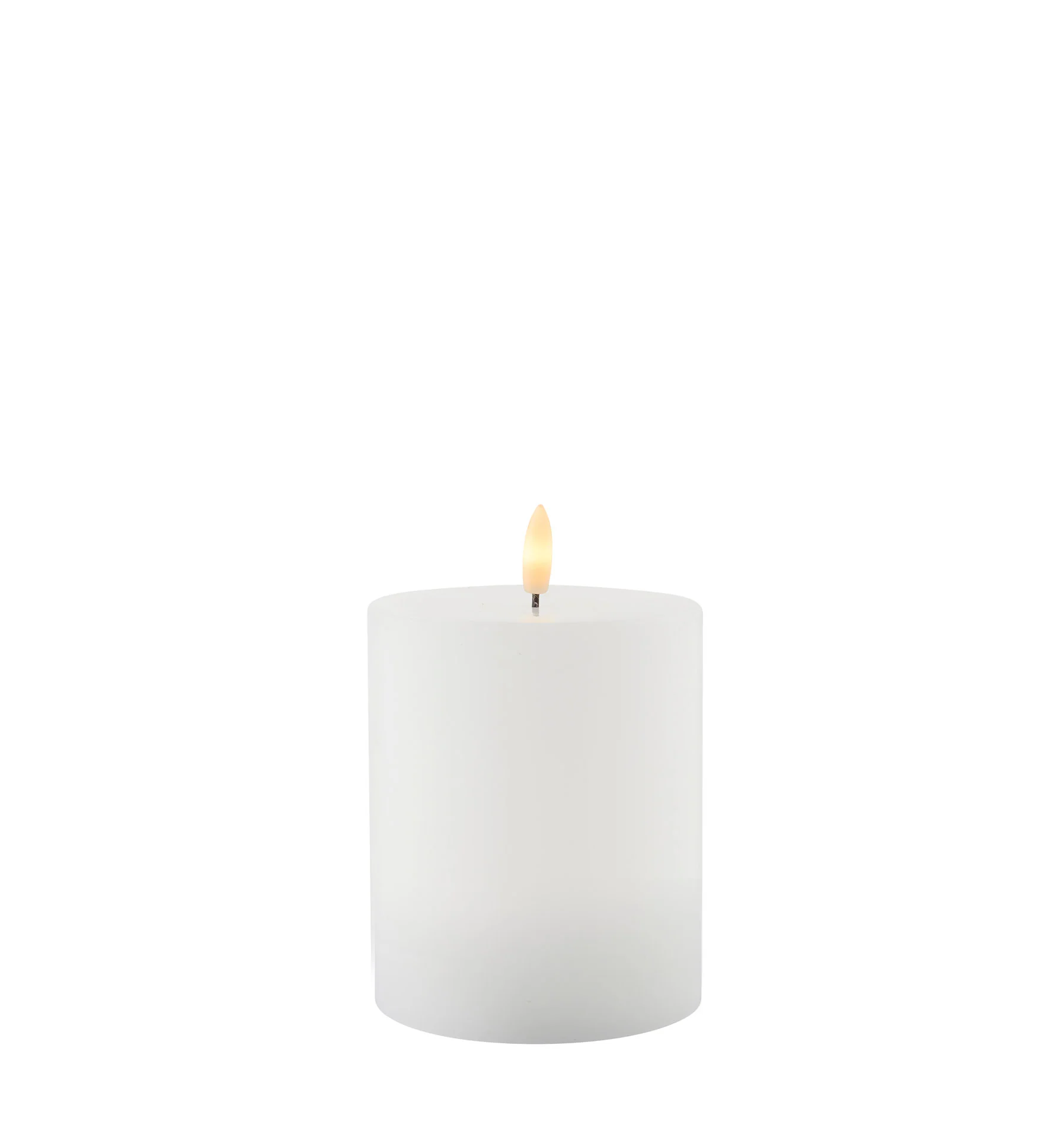 Sille genopladelig LED bloklys, hvid - H12,5cm.
