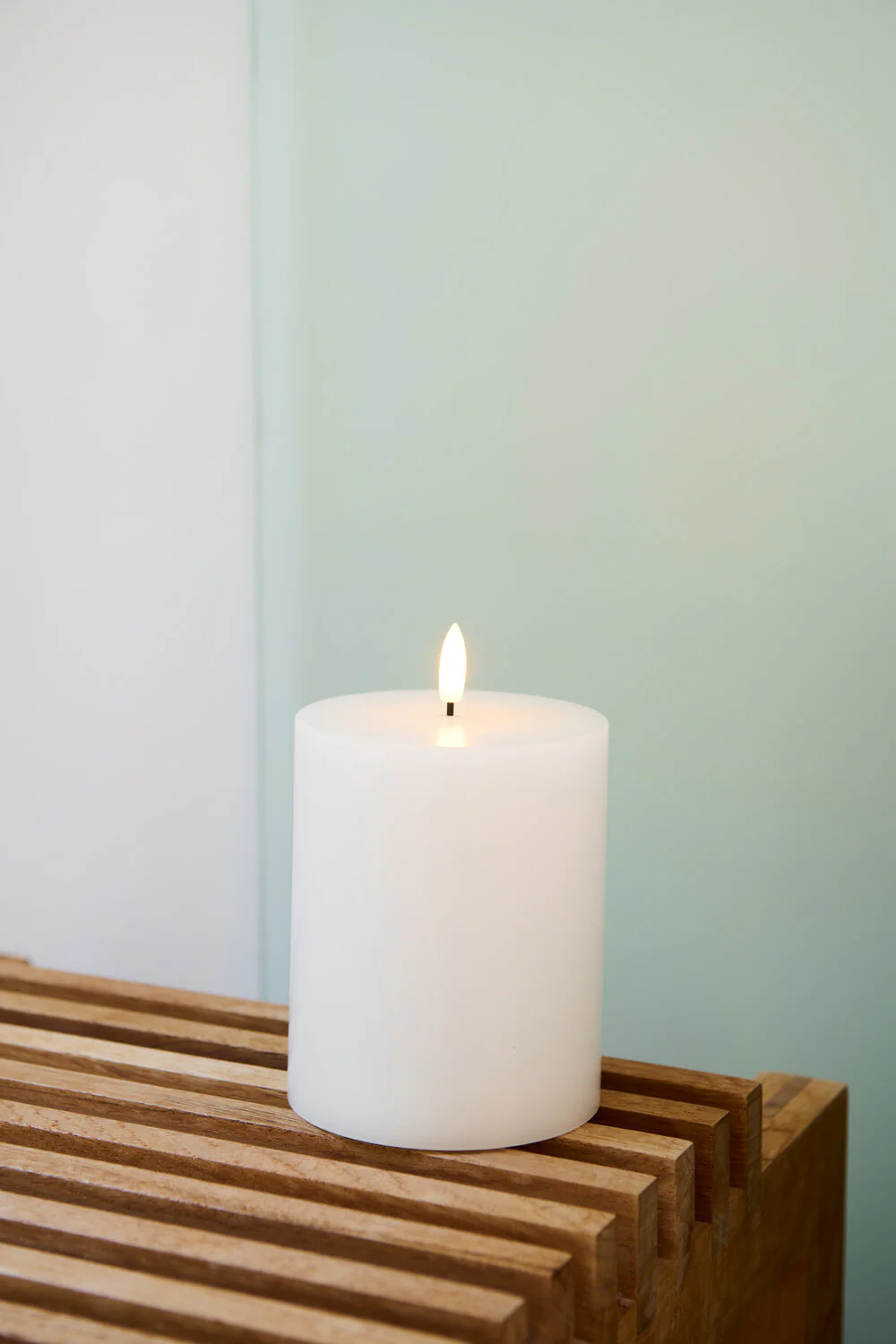 Sille genopladelig LED bloklys, hvid - H12,5cm. - Image 2