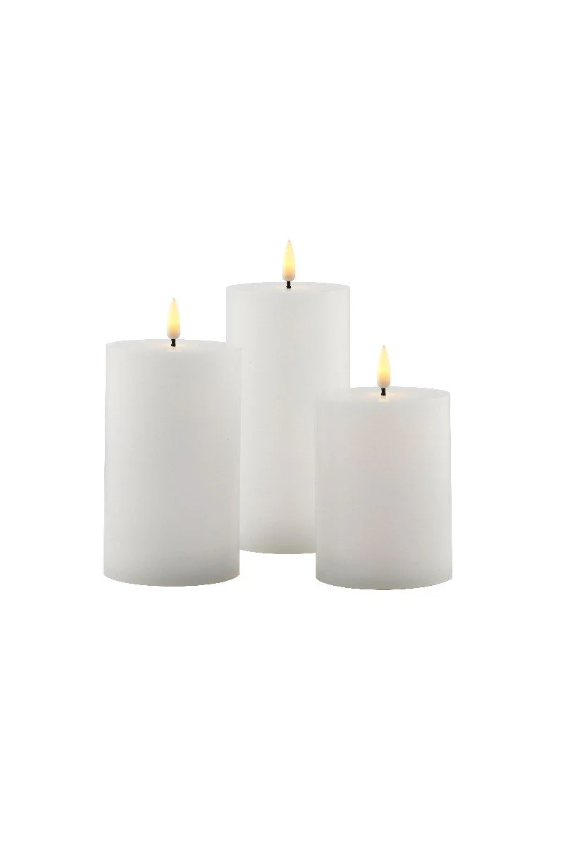 Sille genopladelig lys, 3 stk - hvid