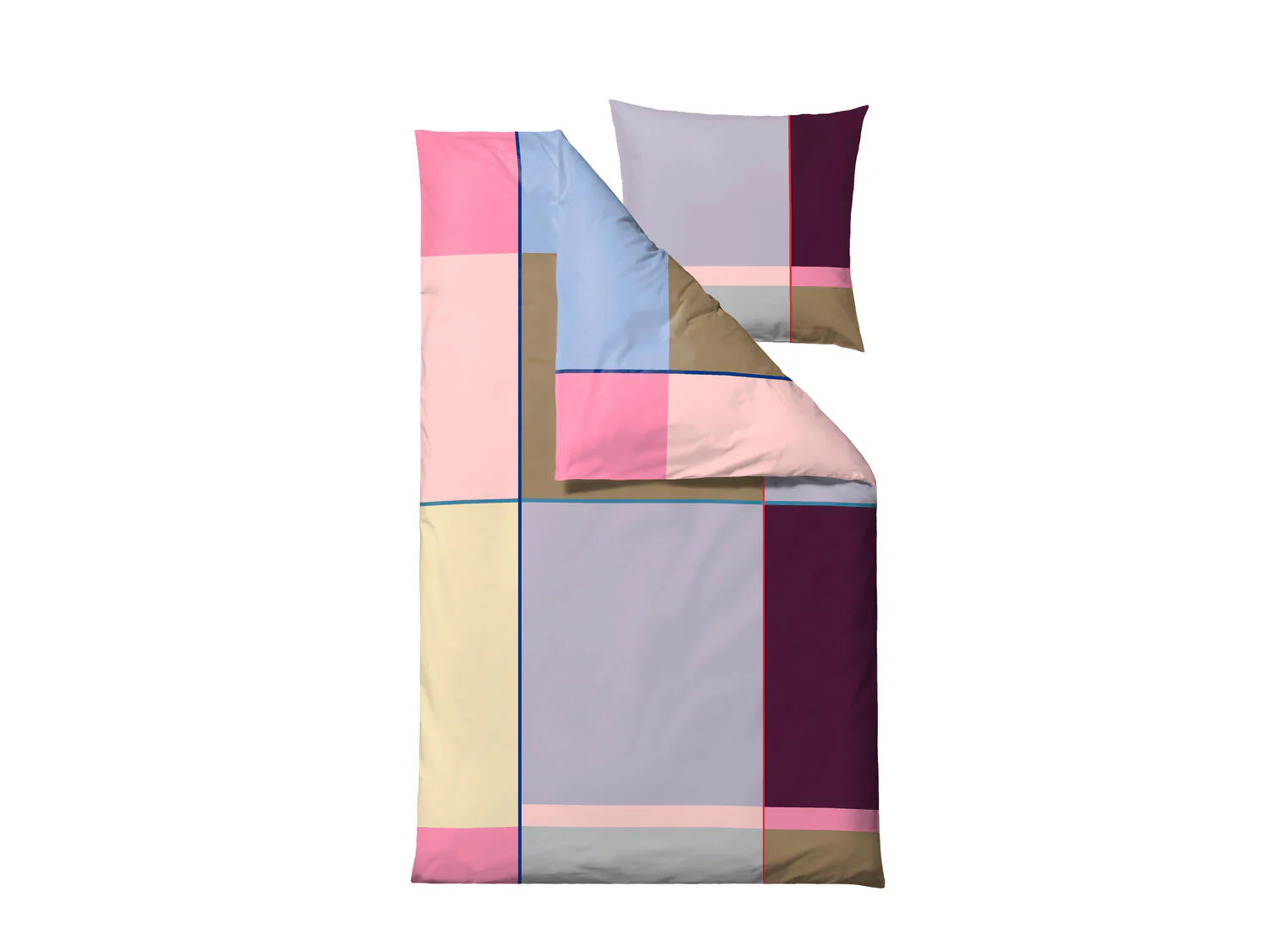 Colour Block sengetøj - Lavender - Image 3