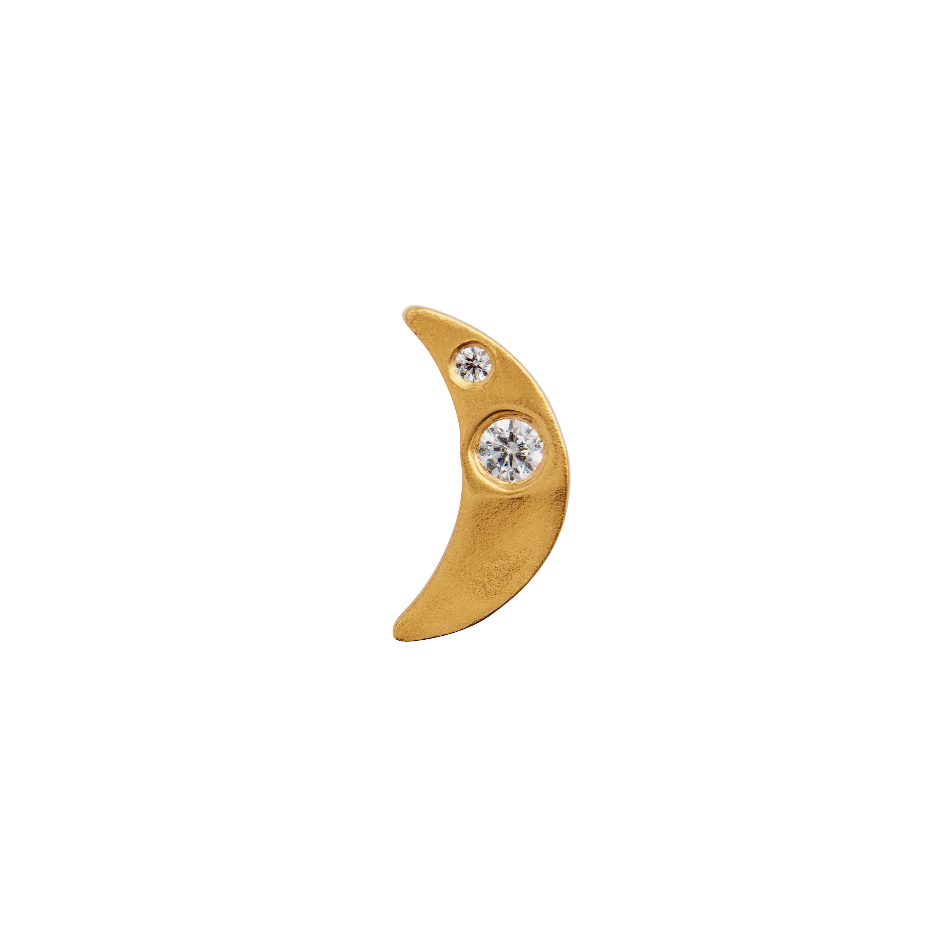 Petit bella moon ørering, forgyldt - H: 8,7 mm.