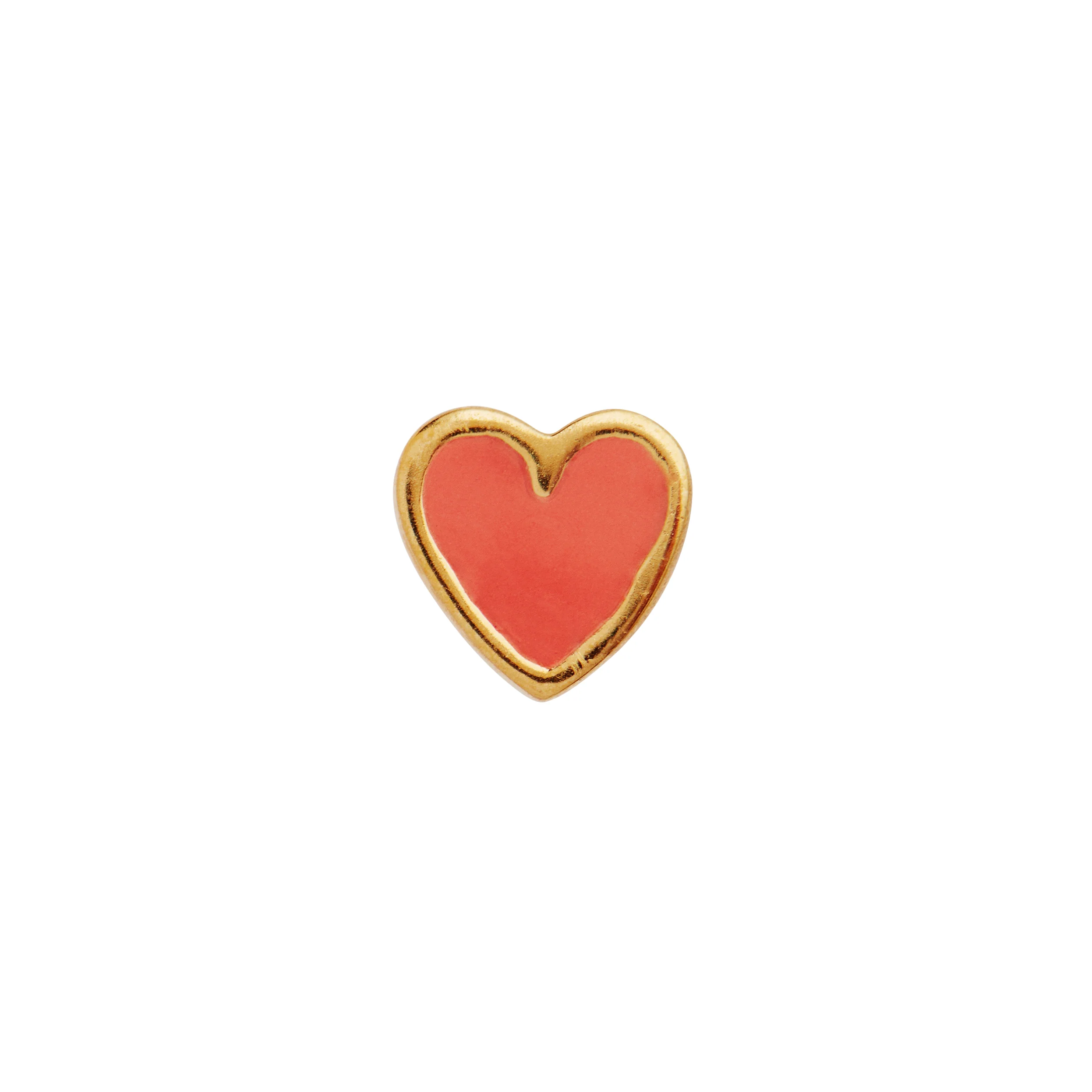 Petit Love Heart ørestikker - Coral