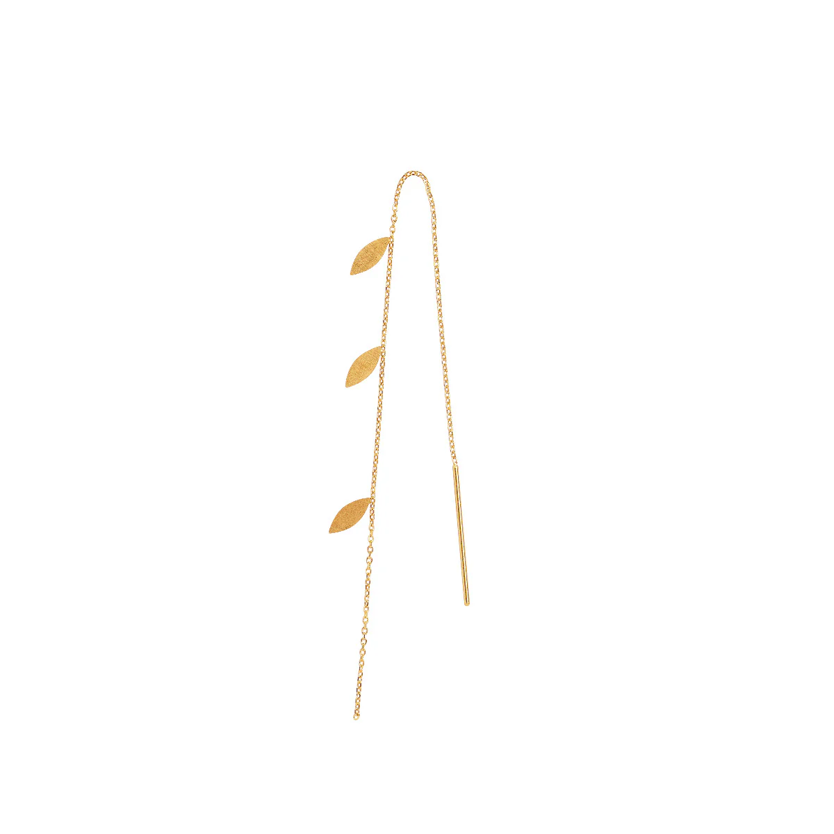 Three Leaves ørering - Forgyldt