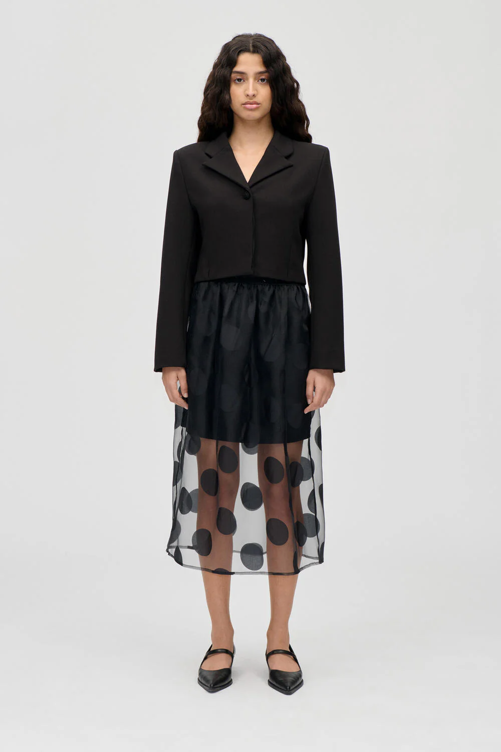 Nederdel - Dotted Black