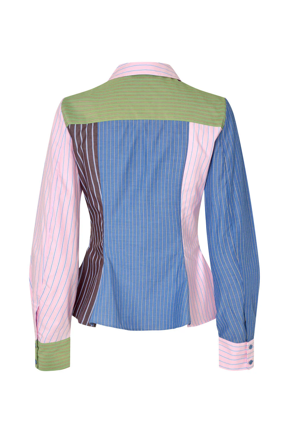 Pocket Peplum skjorte - Multistripes Mix - Image 5