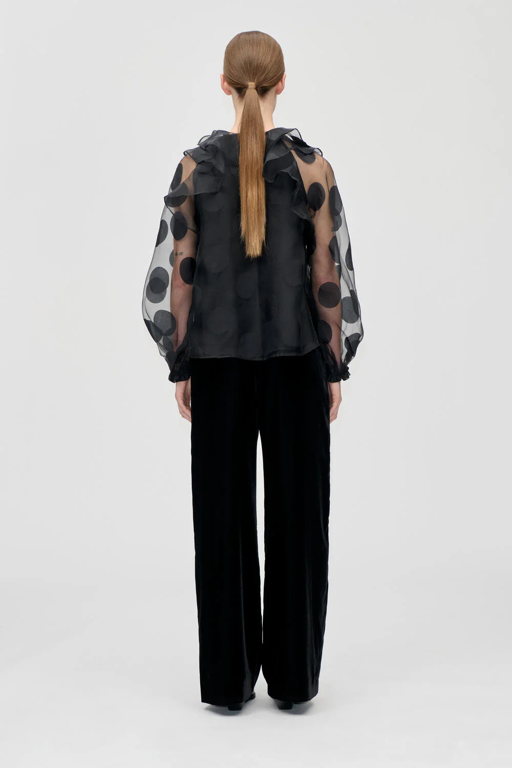 Skjortebluse - Dotted Black - Image 4