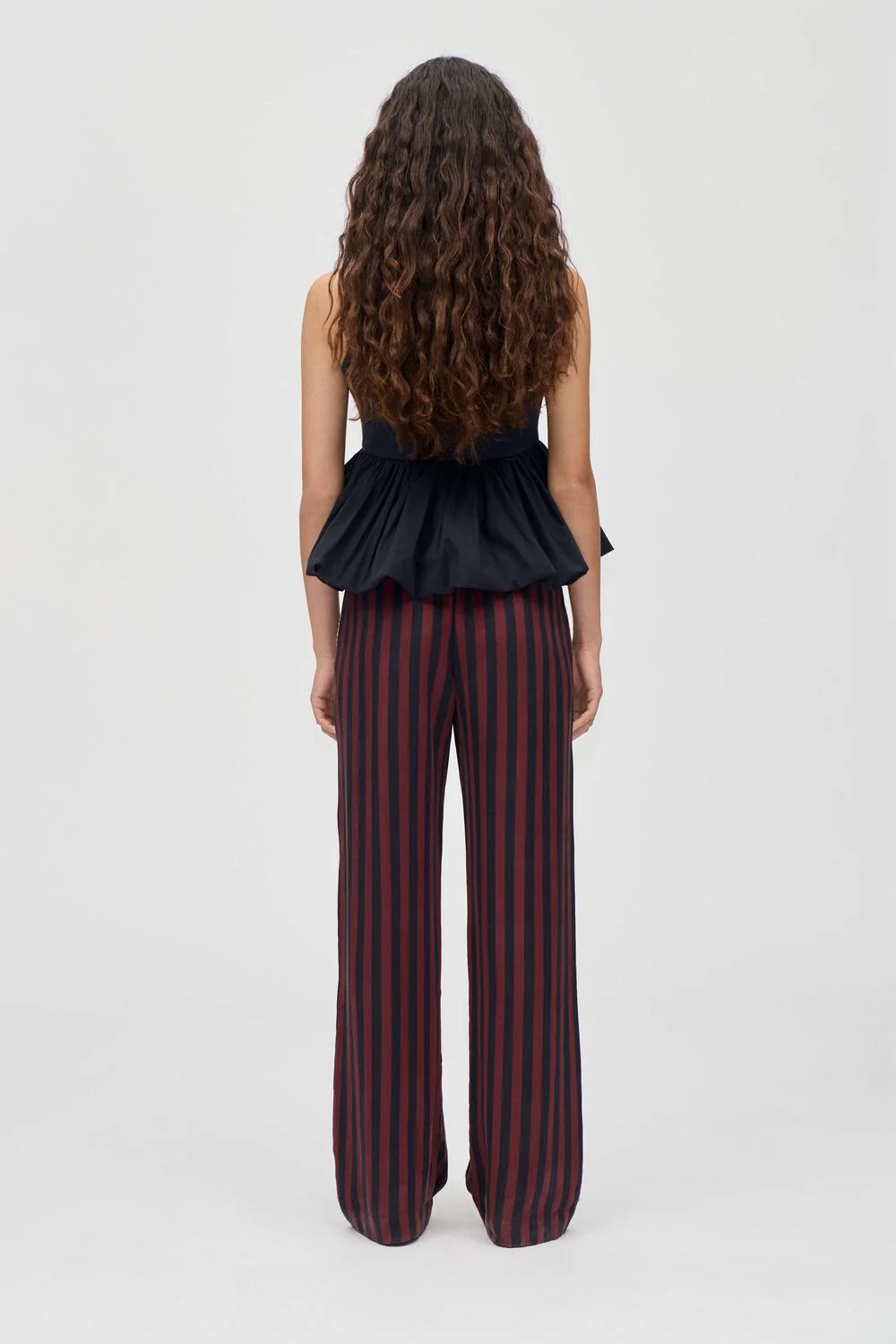 Stribede bukser - Navy and Burgundy Wallpaper Stripes - Image 3