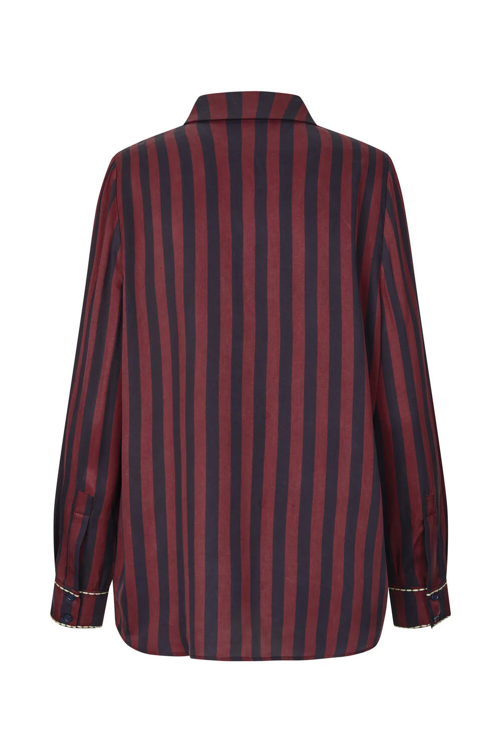 Stribet skjorte - Navy and Burgundy Wallpaper Stripes - Image 5