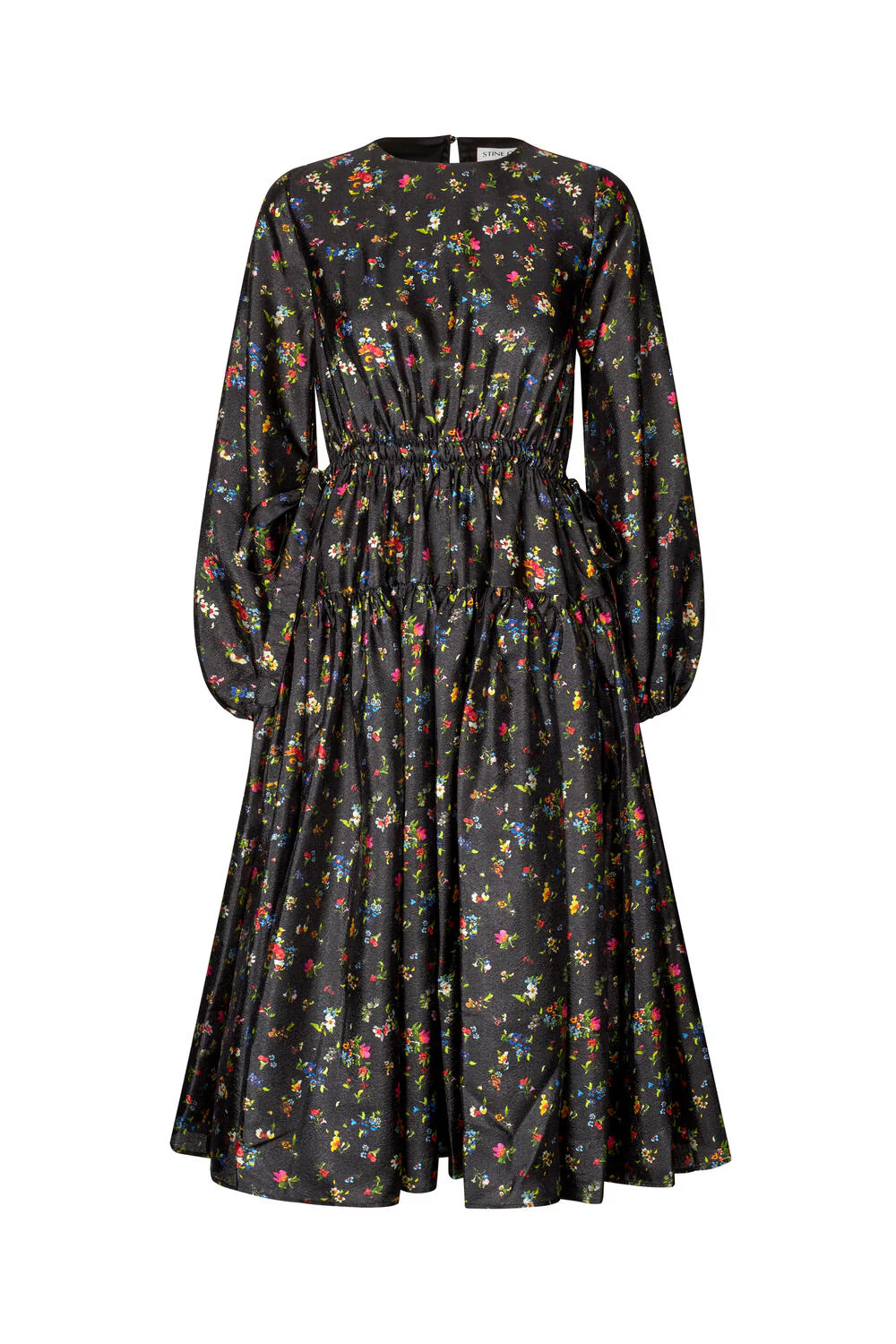 Waist Tie Ruffle midi kjole - Magnolia Garden - Image 2
