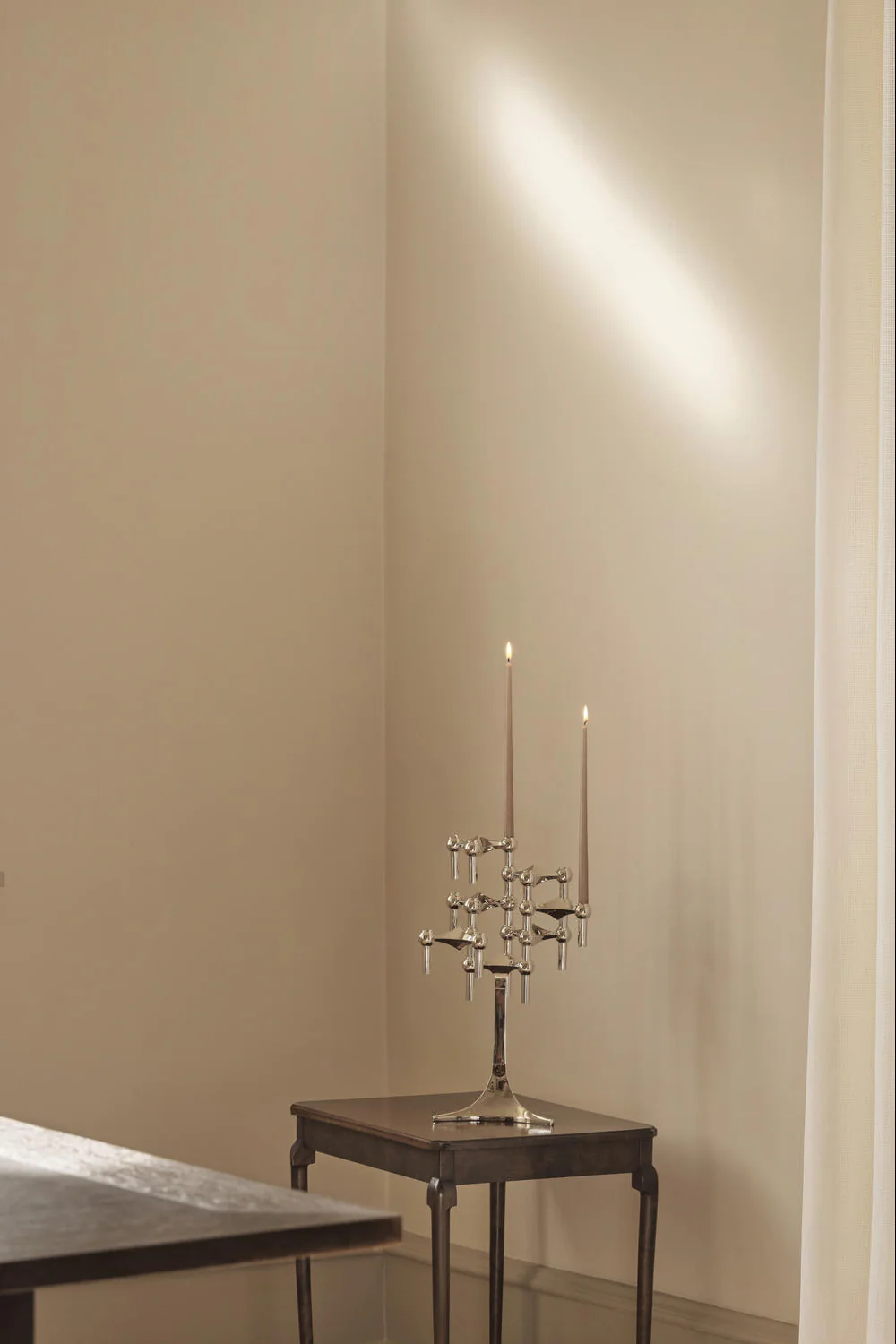 Nagel stand til lysestage - krom - Image 3