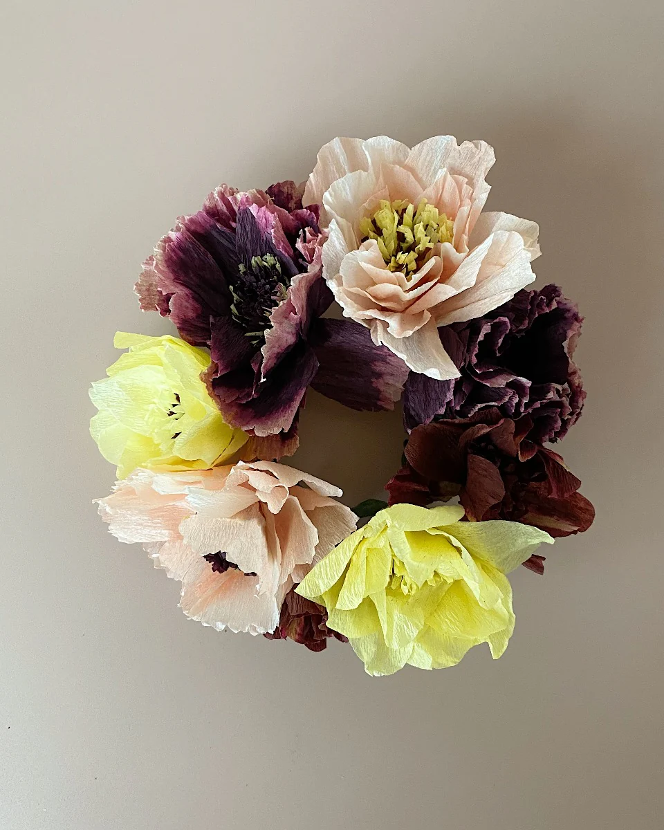Peony Papirblomst - Aubergine - Image 3