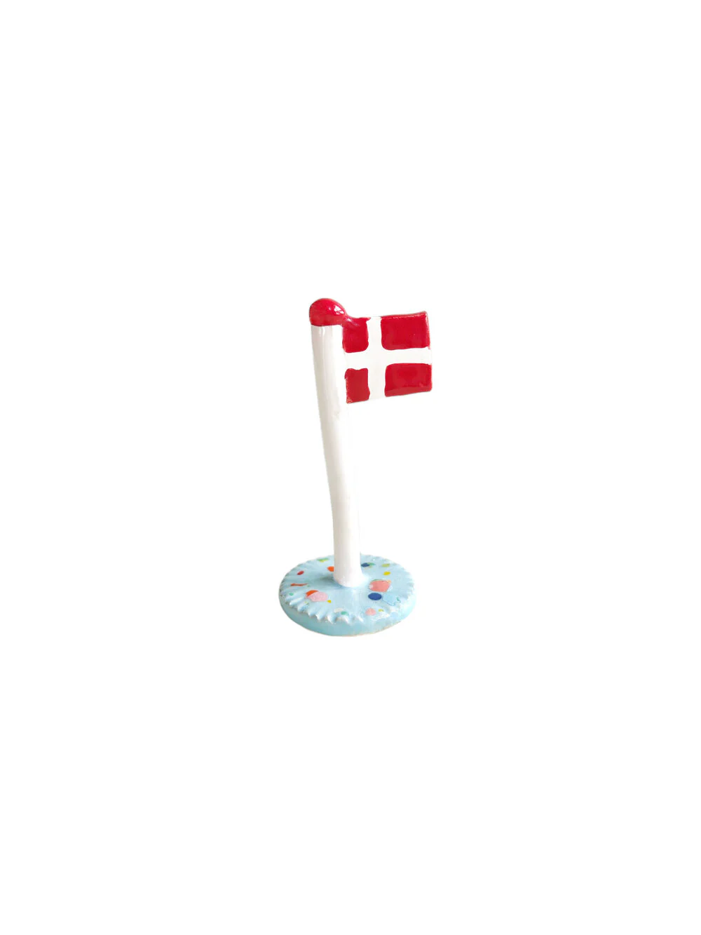 Keramik Flag, Summer blue dot - H10 cm.