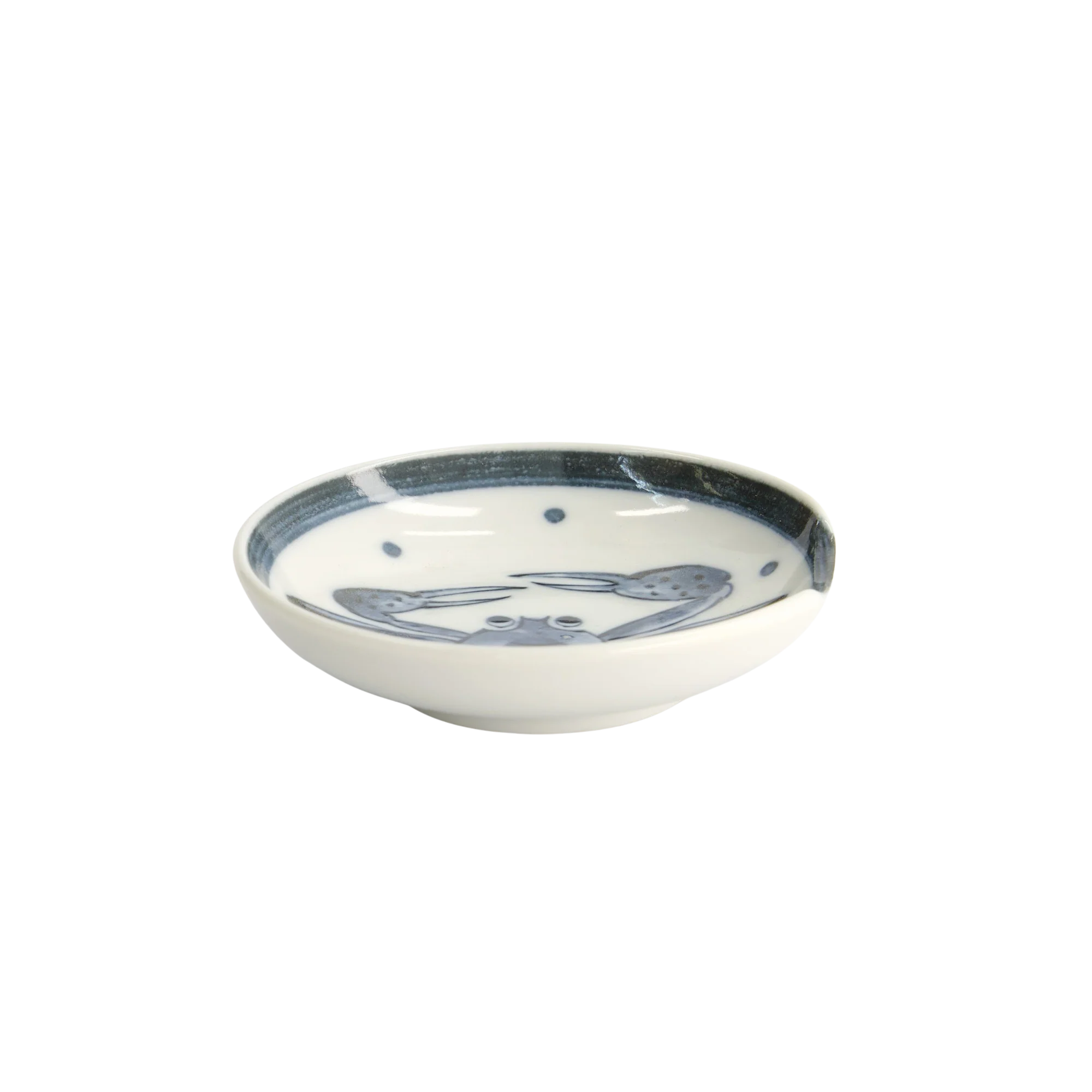 Crab skål med spisepindeholder, blå/hvid - Ø9,4 cm. - Image 3