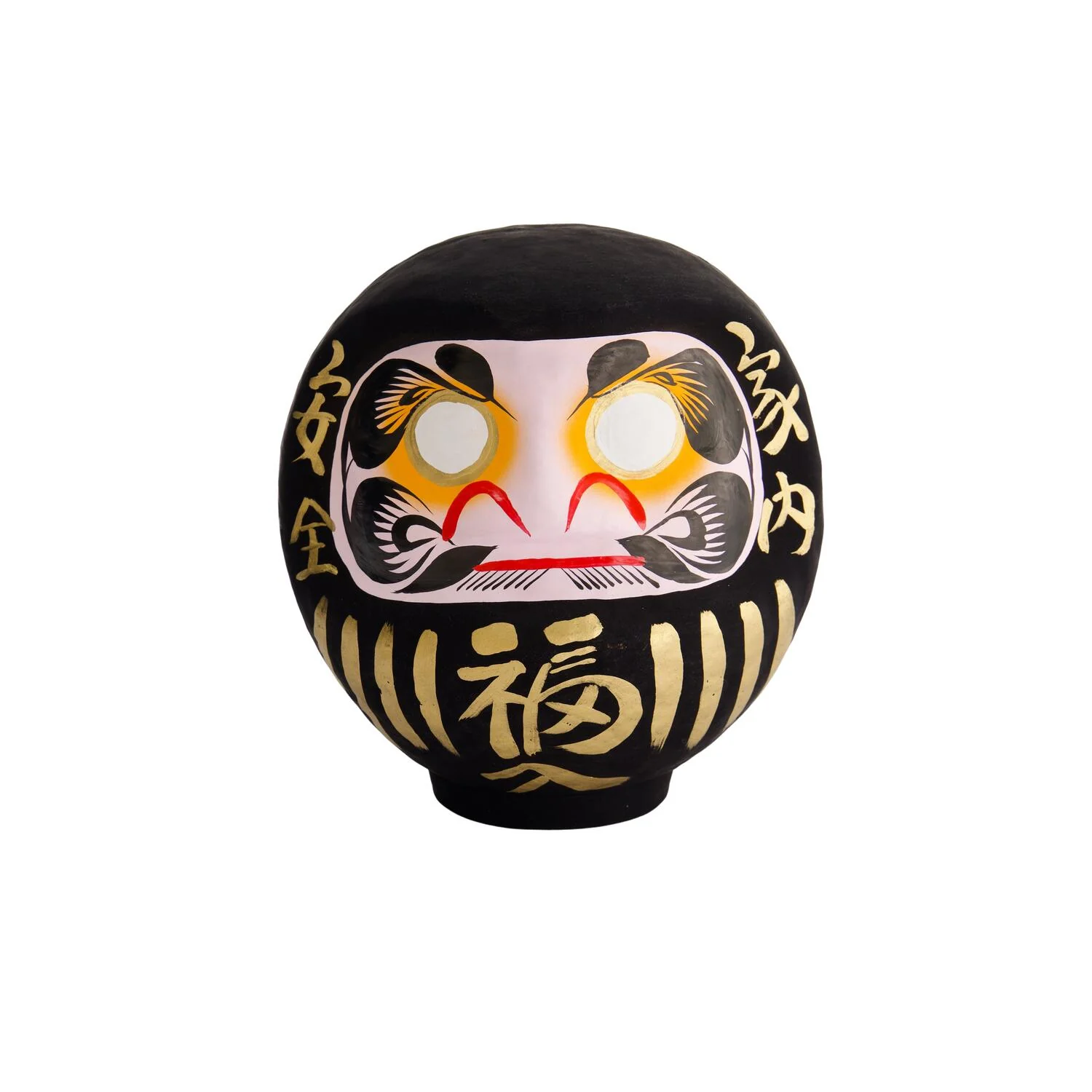 Daruma figur, sort - H9 cm