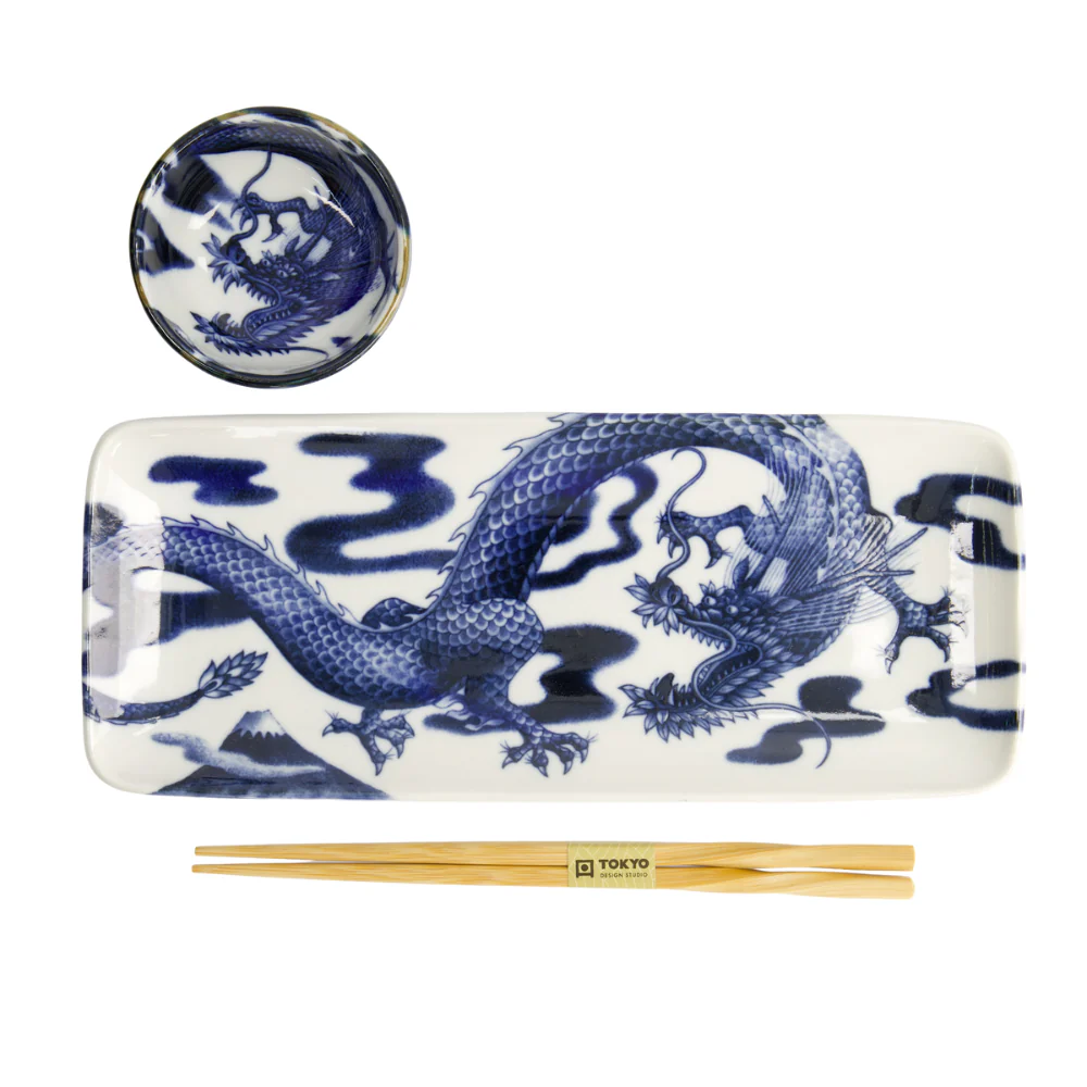 Japonism Dragon sushi sæt - 3 dele