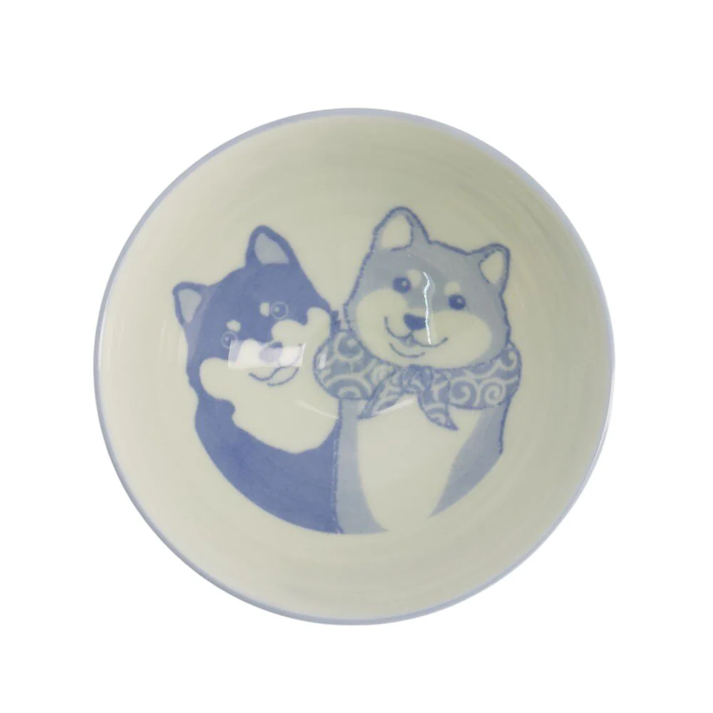 Kawaii Rice skål, Blue Shiba-Dog - 350 ml - Image 2