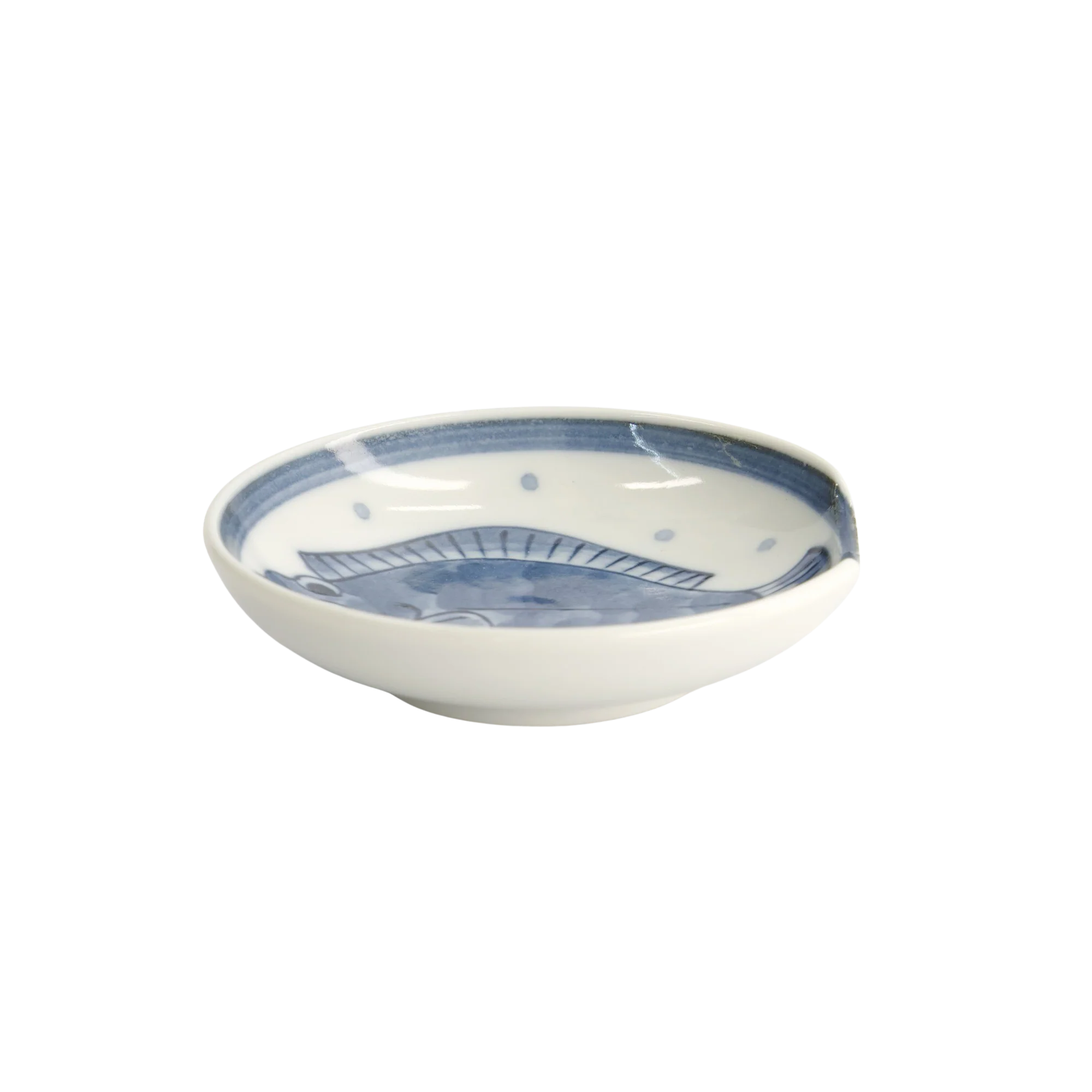 Sole skål med spisepindeholder, blå/hvid - Ø9,4 cm. - Image 3