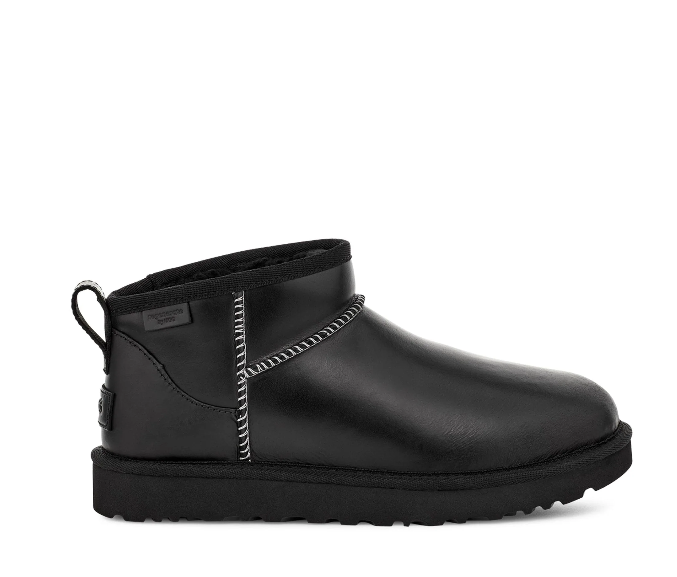 W Classic Ultra Mini læder bamsestøvle - sort