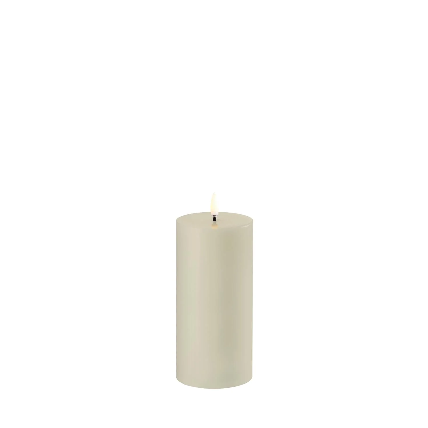 LED bloklys, Oyster Grey - H15 cm