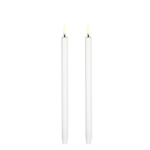 LED kertelys 2 stk. Nordic White - H25 cm.
