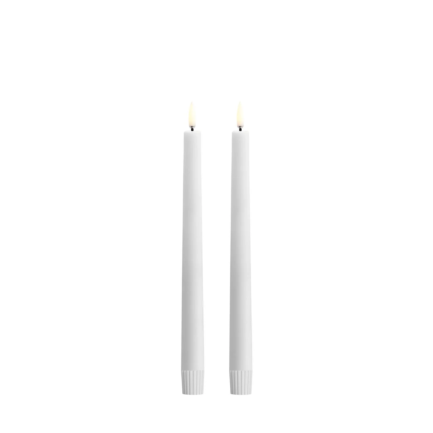 LED kronelys, Nordic White Smooth - 2 stk - Image 3