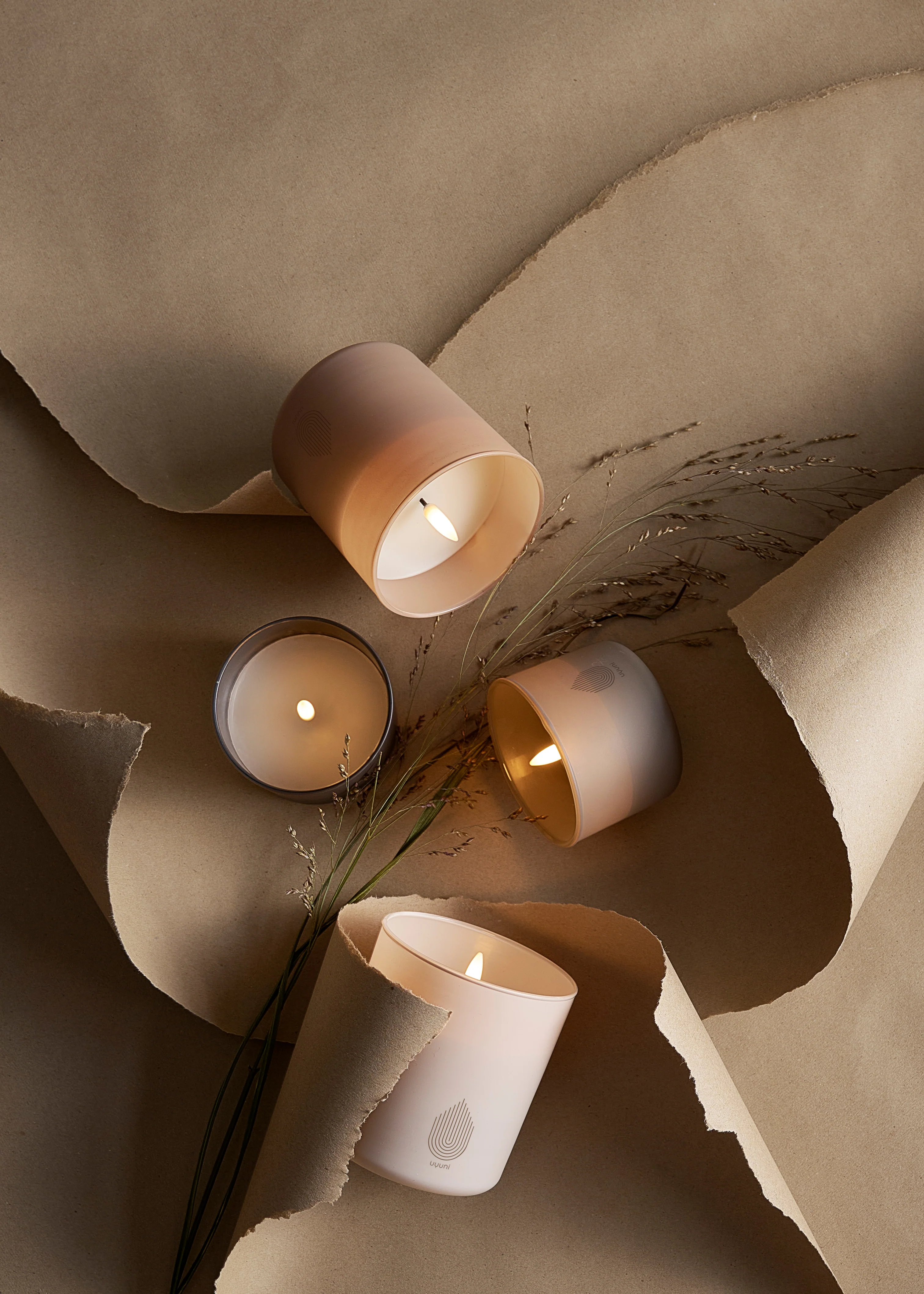 LED lys i glas, Sandstone - H10 cm. - Image 2
