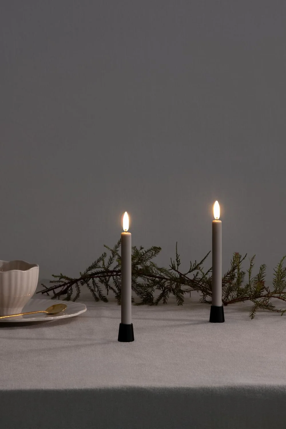 LED mini kronelys, Sandstone - 2 stk - Image 2