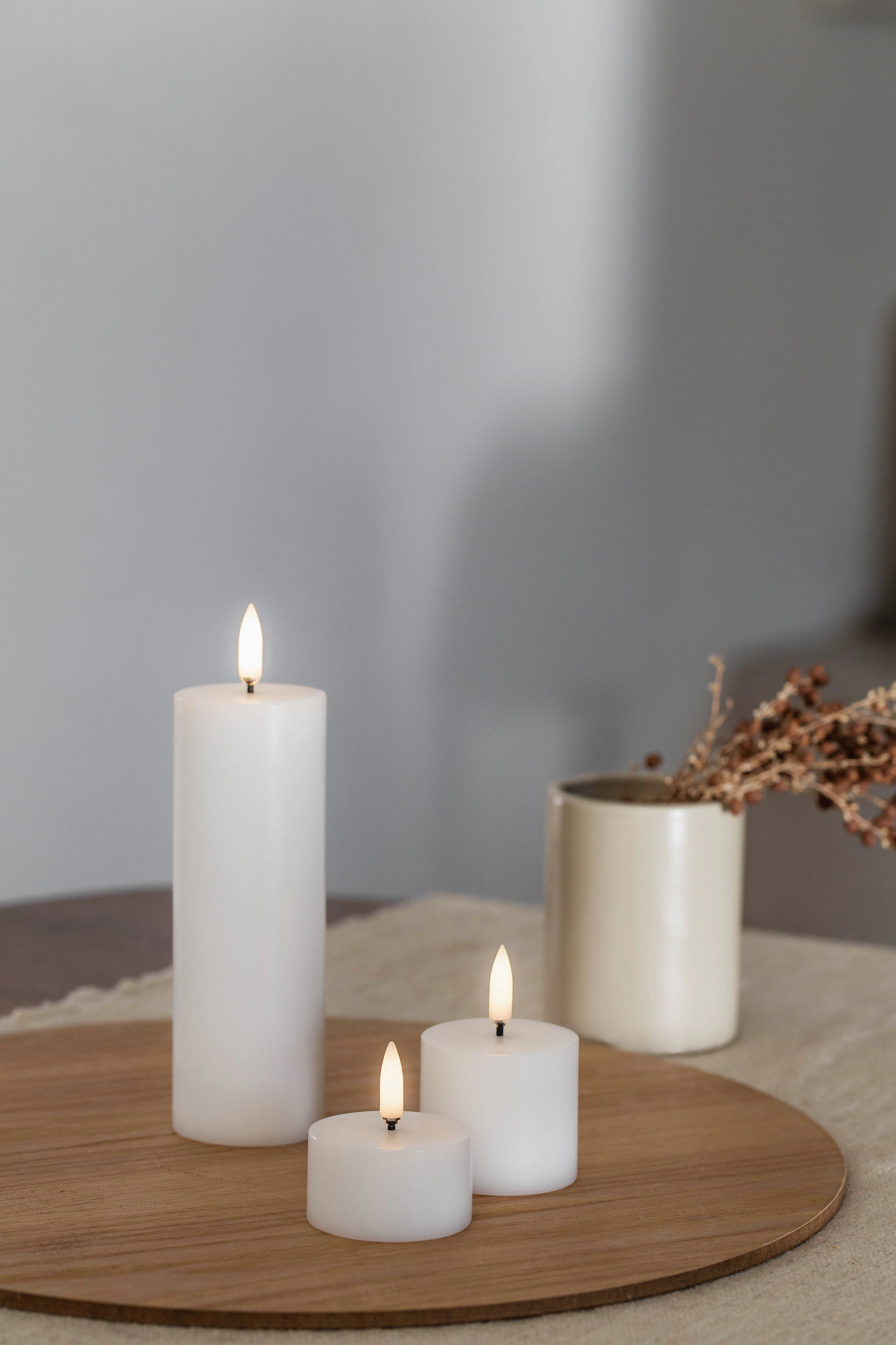 LED Pillar lys, Nordic White - H5 cm. - Image 5