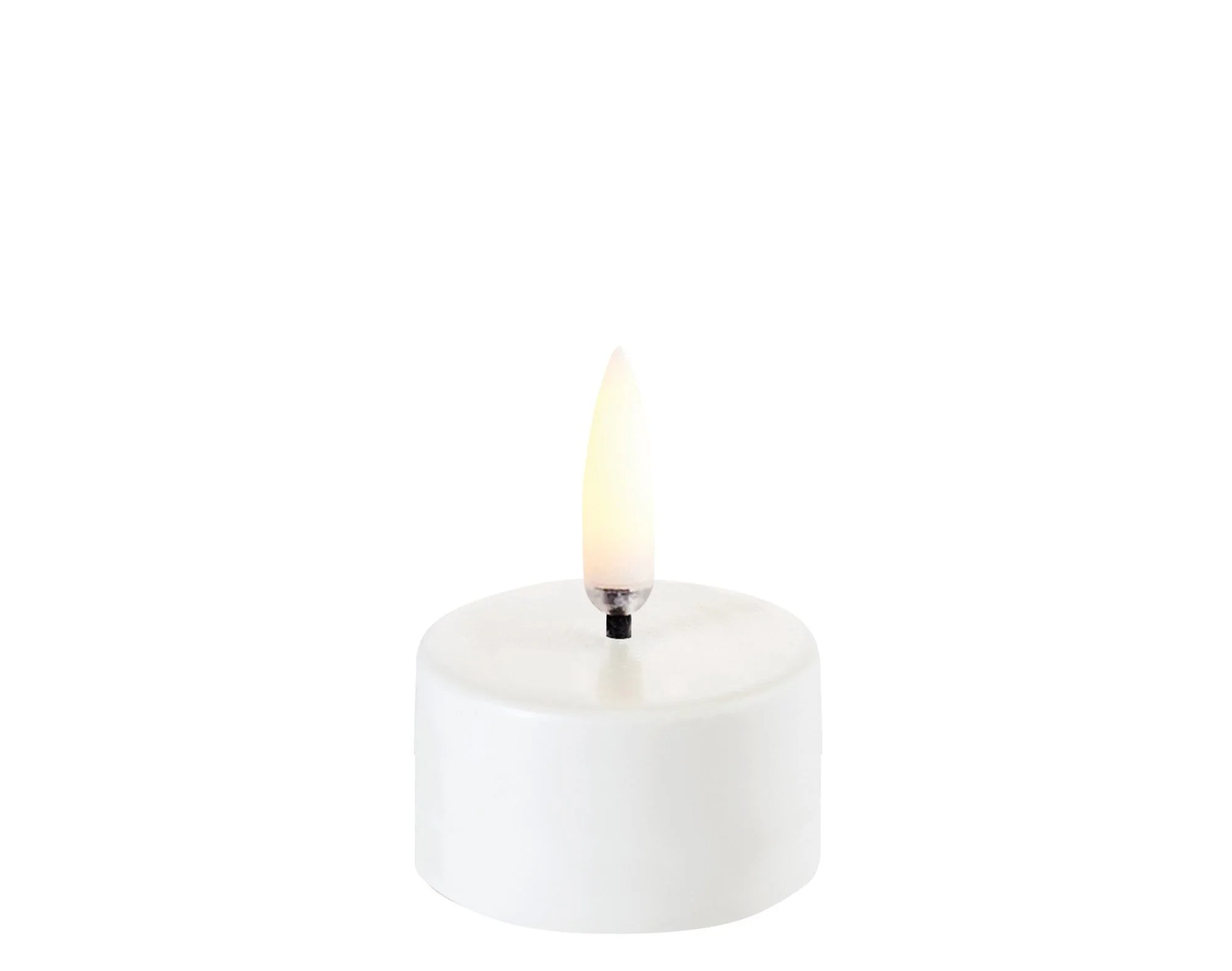 LED premium fyrfadslys, Nordic White (uden batterier) - Ø4 cm.