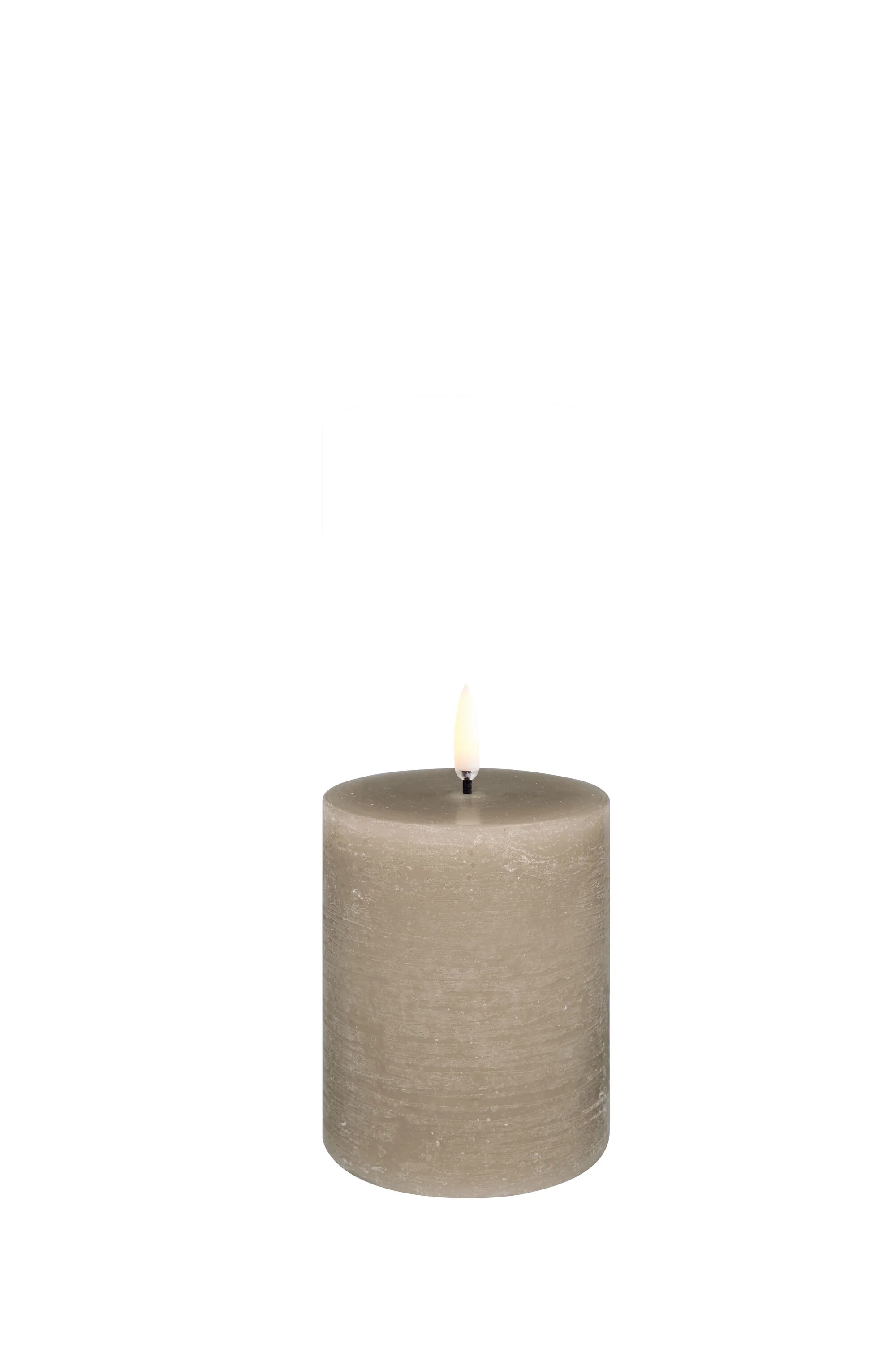 LED Rustic Pillar lys, Sandstone - H10 cm.