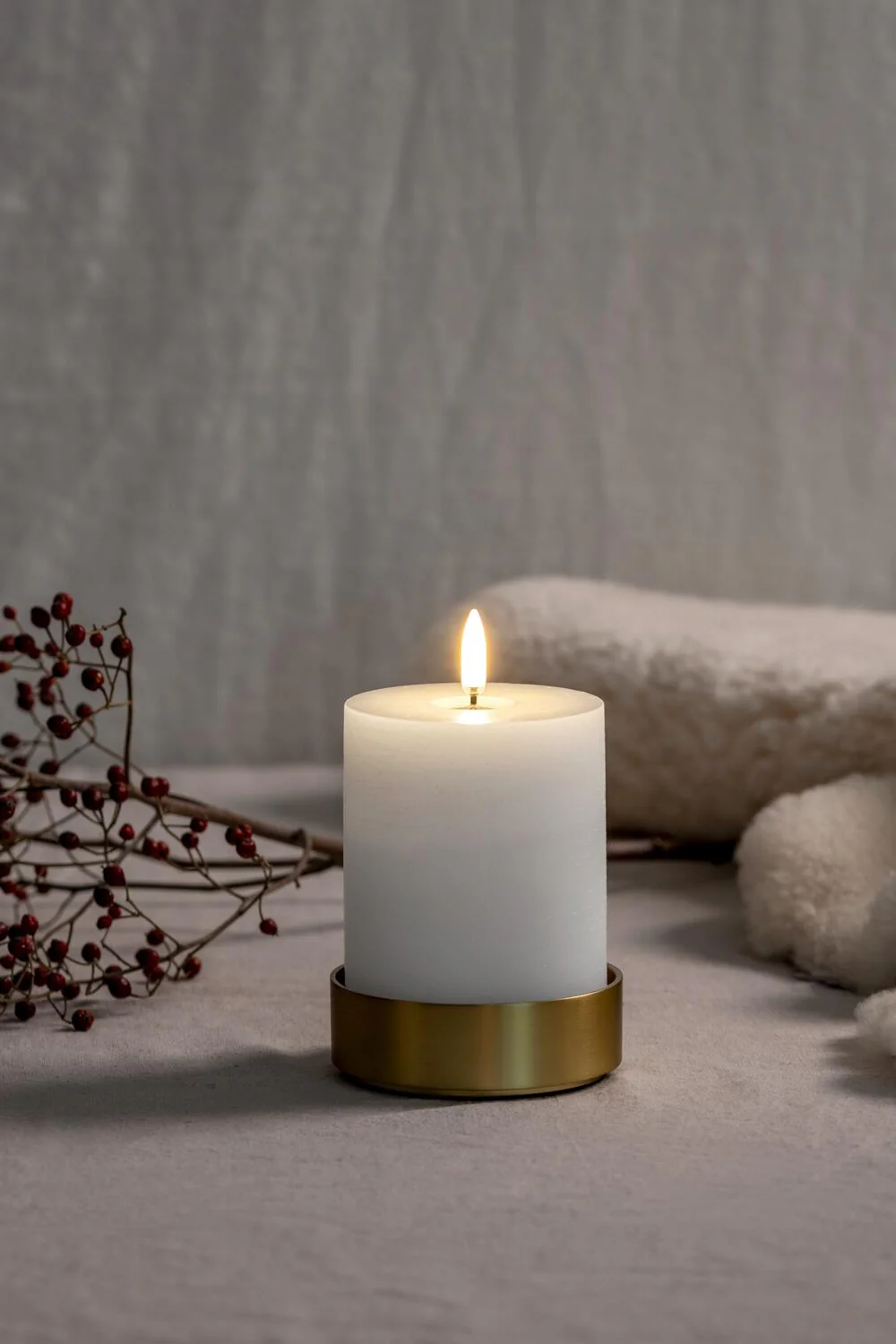 Lysestage, Matte Brass - Ø9 cm - Image 2