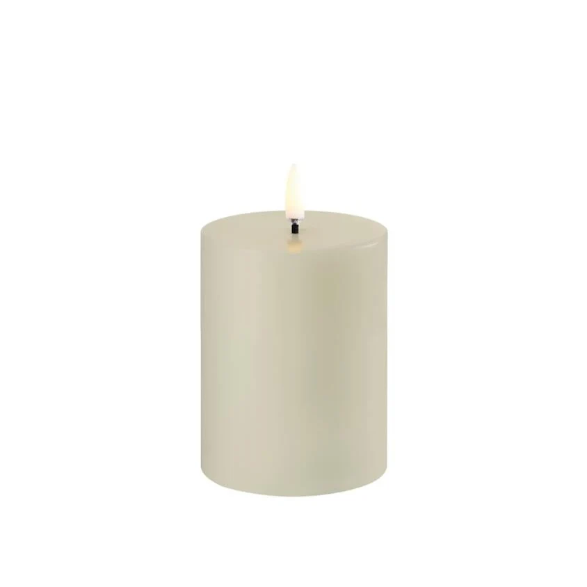 Smooth LED bloklys, Oyster Grey - H10 cm