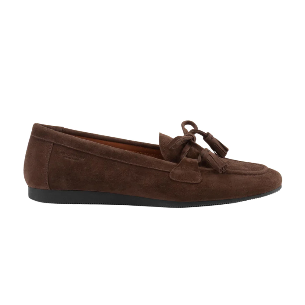 Hillary Suede loafers - Coffee