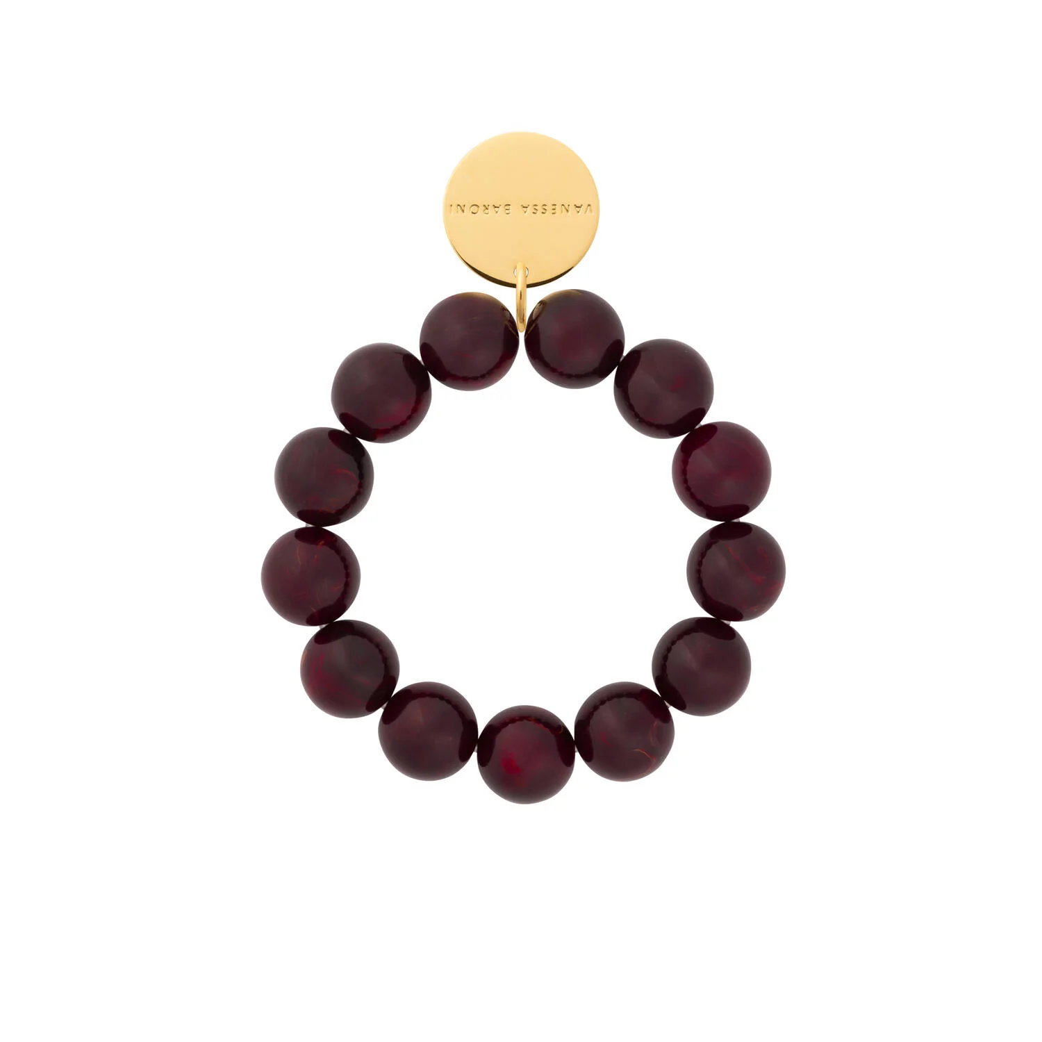 Beads Flex armbånd - Bordeaux Marble