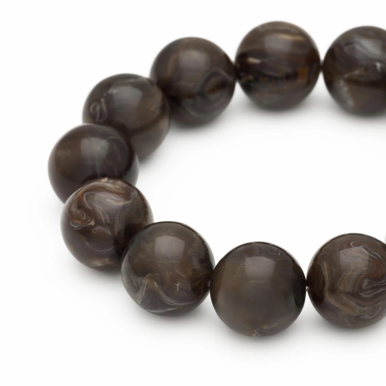 Beads Flex armbånd - Dark Brown Marble - Image 2