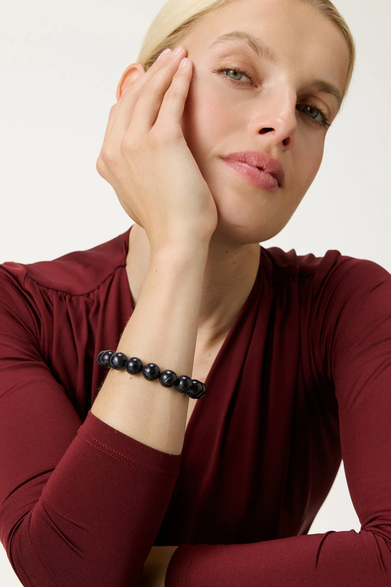 Mini Beads Flex armbånd - Black Universe Marble - Image 2
