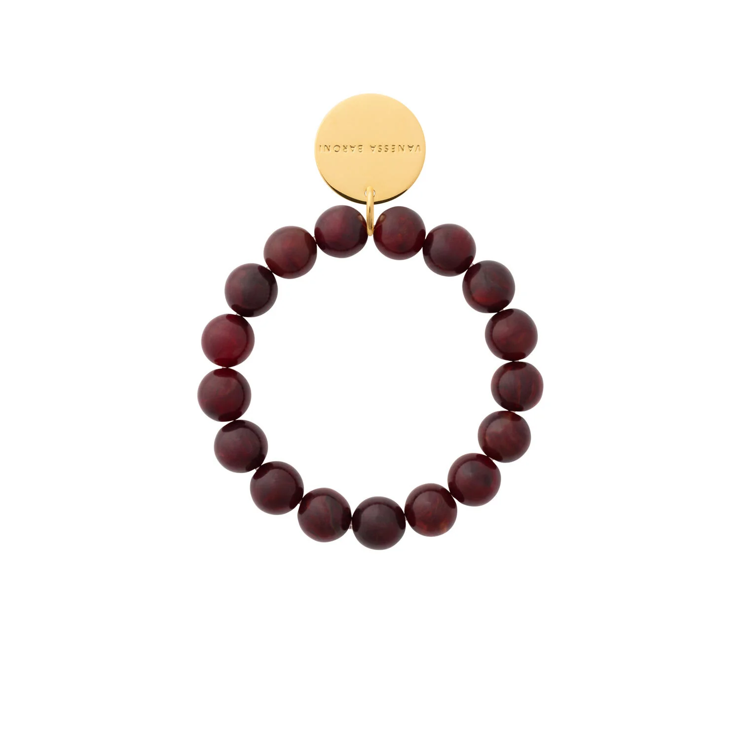 Mini Beads Flex armbånd - Bordeaux Marble