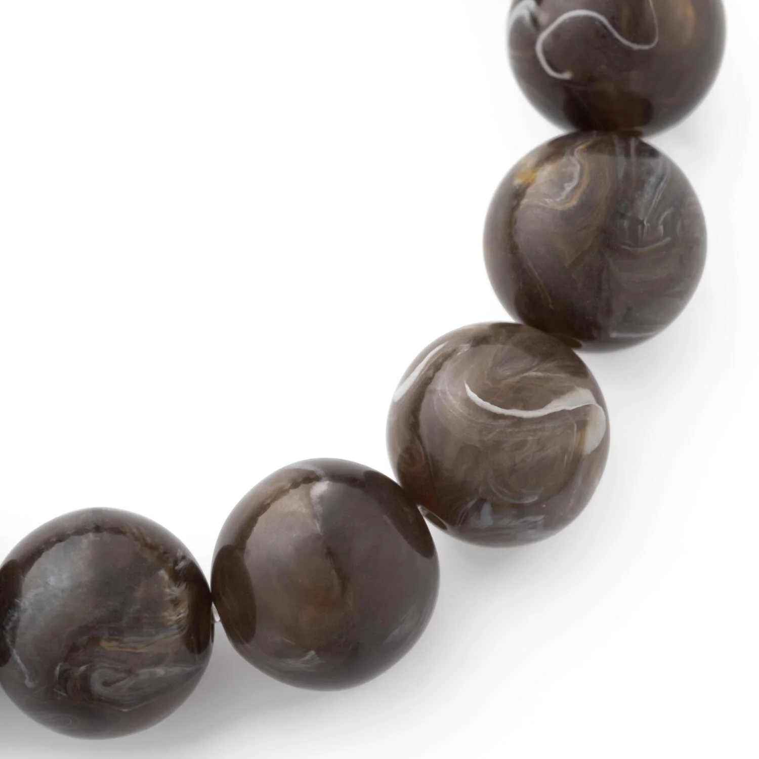 Mini Beads Flex armbånd - Dark Brown Marble - Image 3
