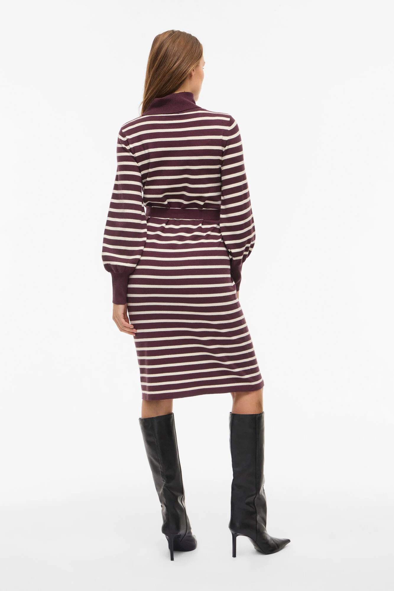 Viamanda turtleneck strik kjole - Fig - Image 3