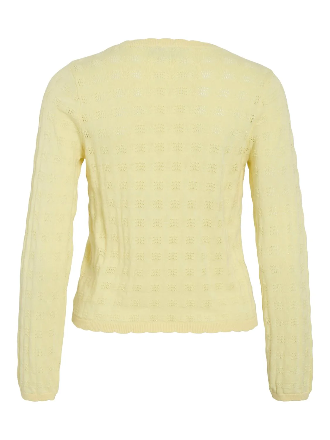 Viambelle Pointelle striktrøje - Pastel Yellow - Image 4