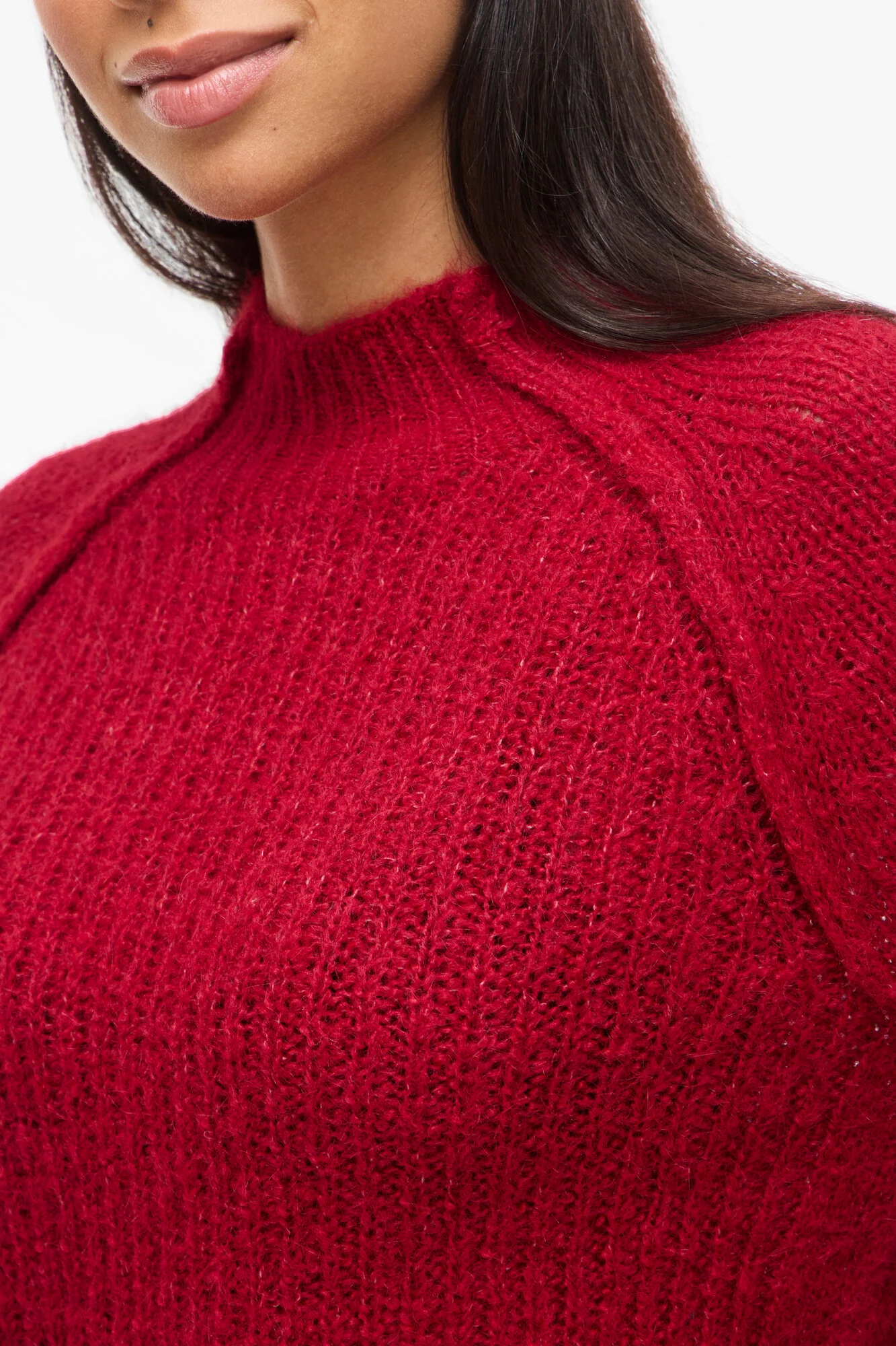 Vibows highneck striktrøje - Jester red - Image 5