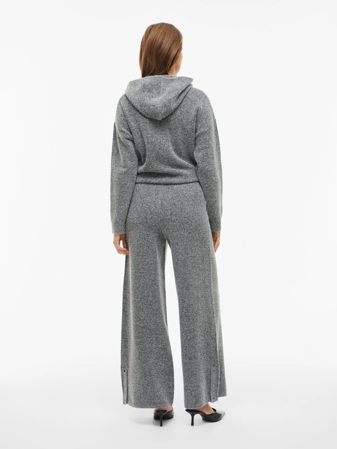 Vicasti strikkede bukser - Medium Grey Melange - Image 6