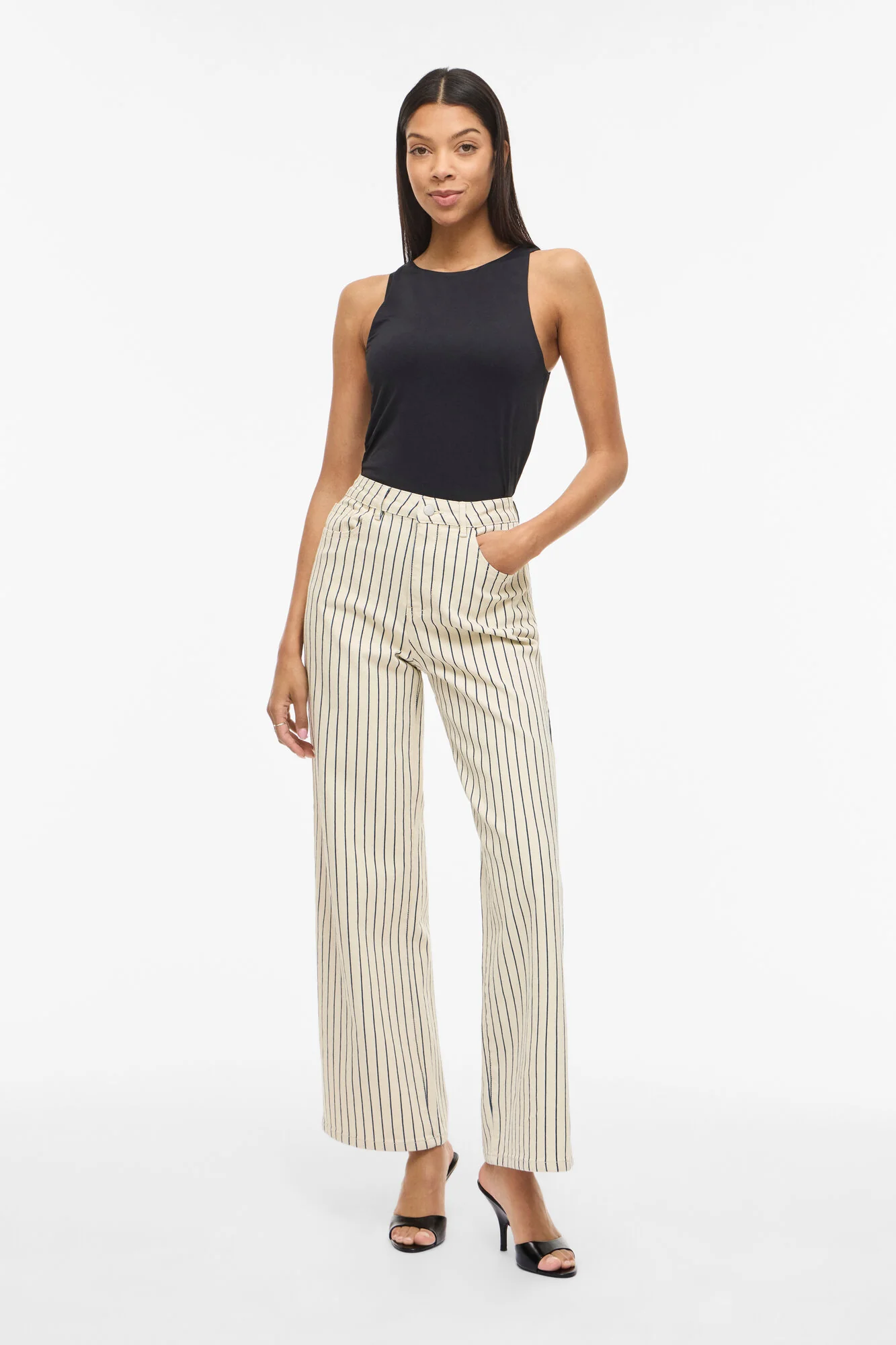 Vichia Striped jeans - Birch - Image 3