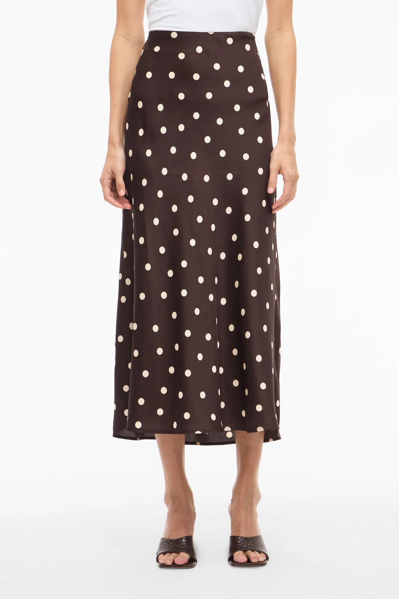 Viellette midi nederdel - Coffee Bean - Image 3