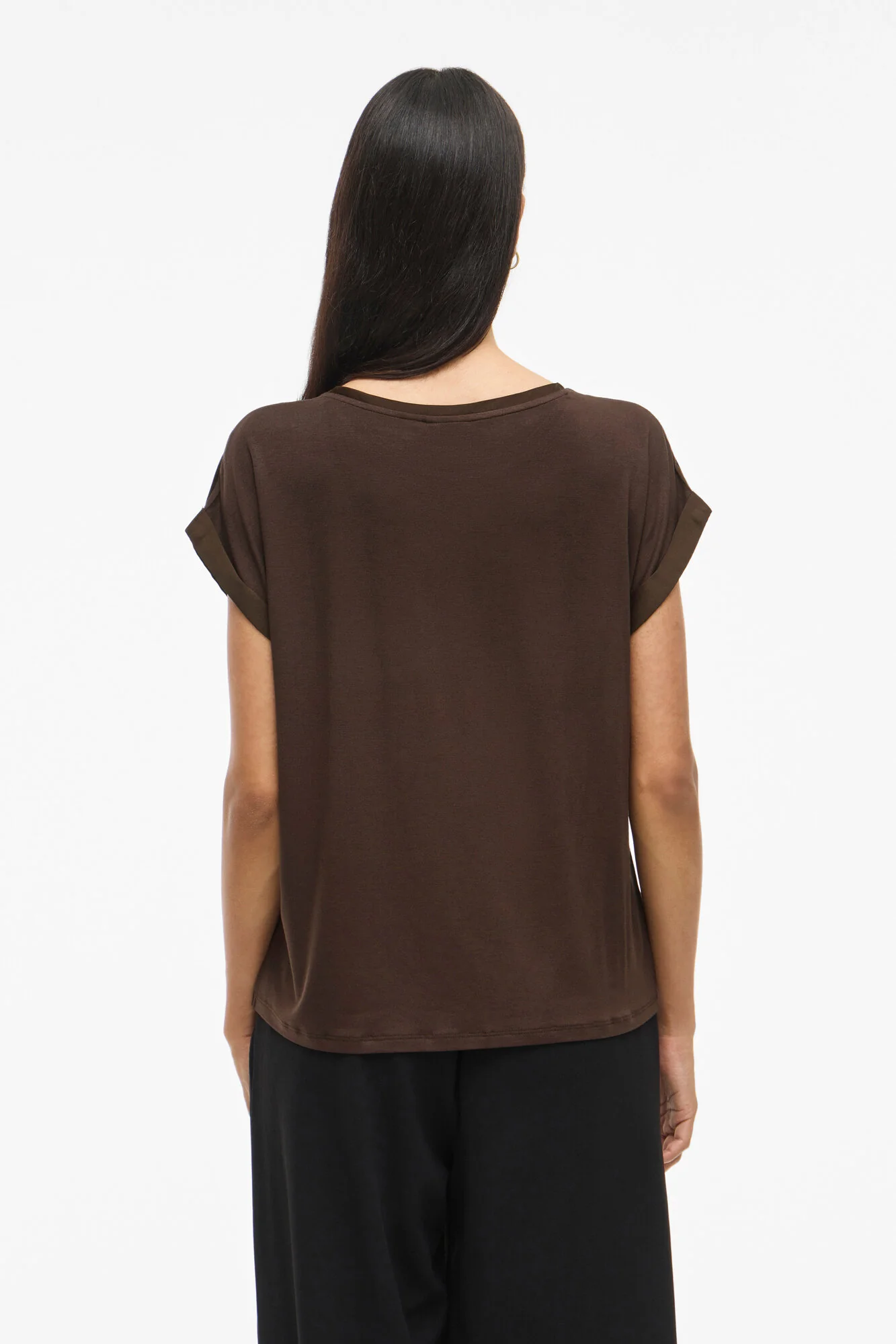 Viellette Satin top - Coffee Bean - Image 3