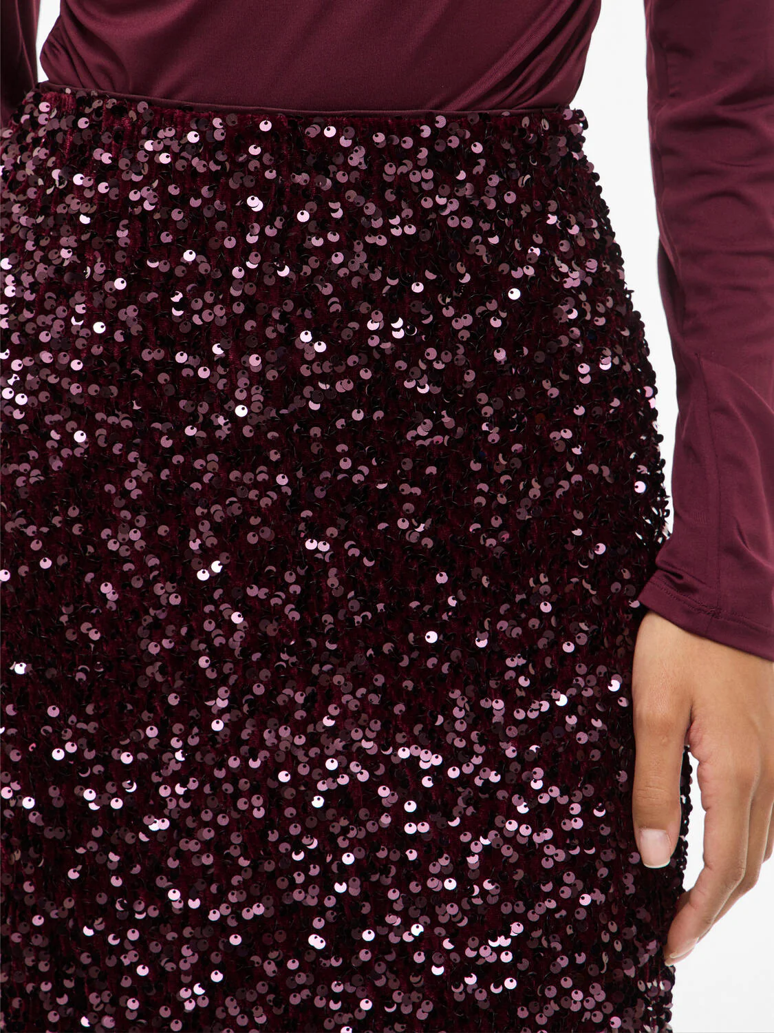 Vifaith Sequin midi nederdel - Fig - Image 6
